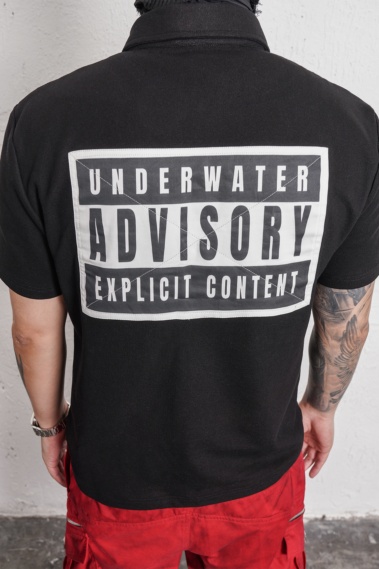 UNDERWATER Lucifer Embroidered Polo Shirt-T Shirt-S (Preorder)-Free Shipping Leatheretro
