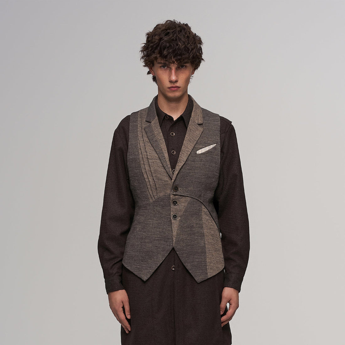 ILNya Nieternite Nifutur Deconstructed Paneled Belted Vest-Vest-S(0)-Free Shipping Leatheretro