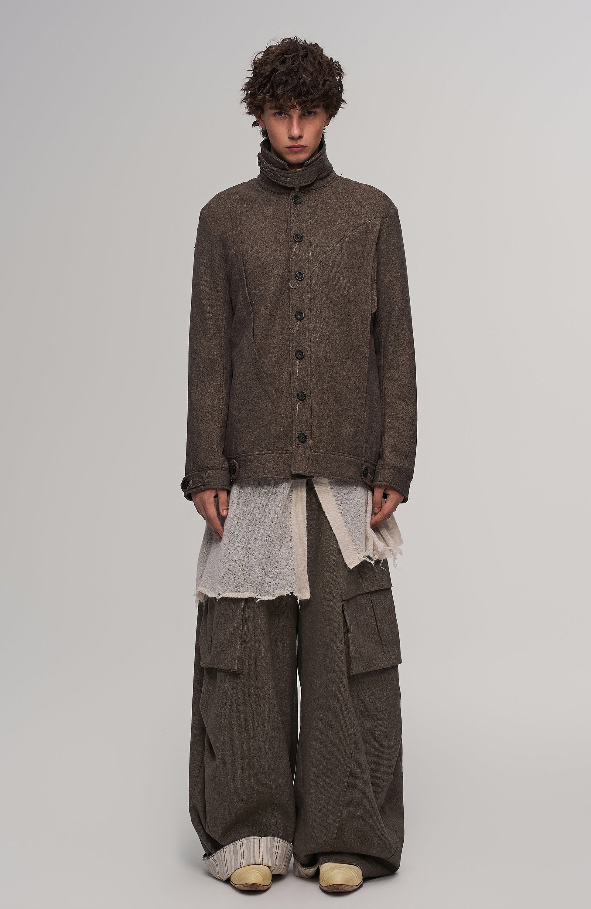 ILNya Nieternite Nifutur Striped Lining Oversized Wool-Blend Trousers-Pants-S(0)-Free Shipping Leatheretro