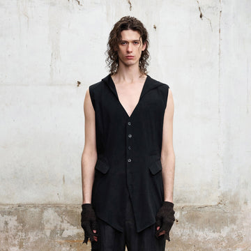 ILNya Nieternite Nifutur Hooded Waist-Cinched Vest-Vest-S (0)(Preorder)-Free Shipping Leatheretro
