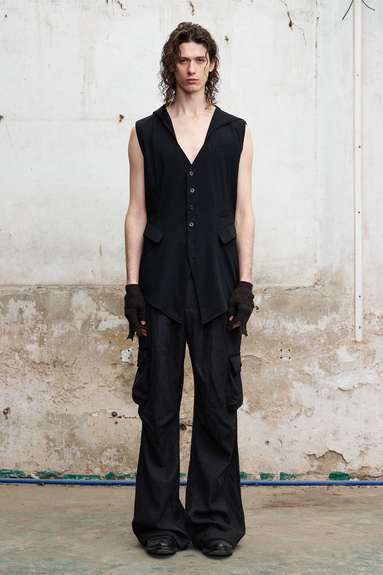 ILNya Nieternite Nifutur Pleated Cargo Flare Pants-Pants-S (0)-Free Shipping Leatheretro