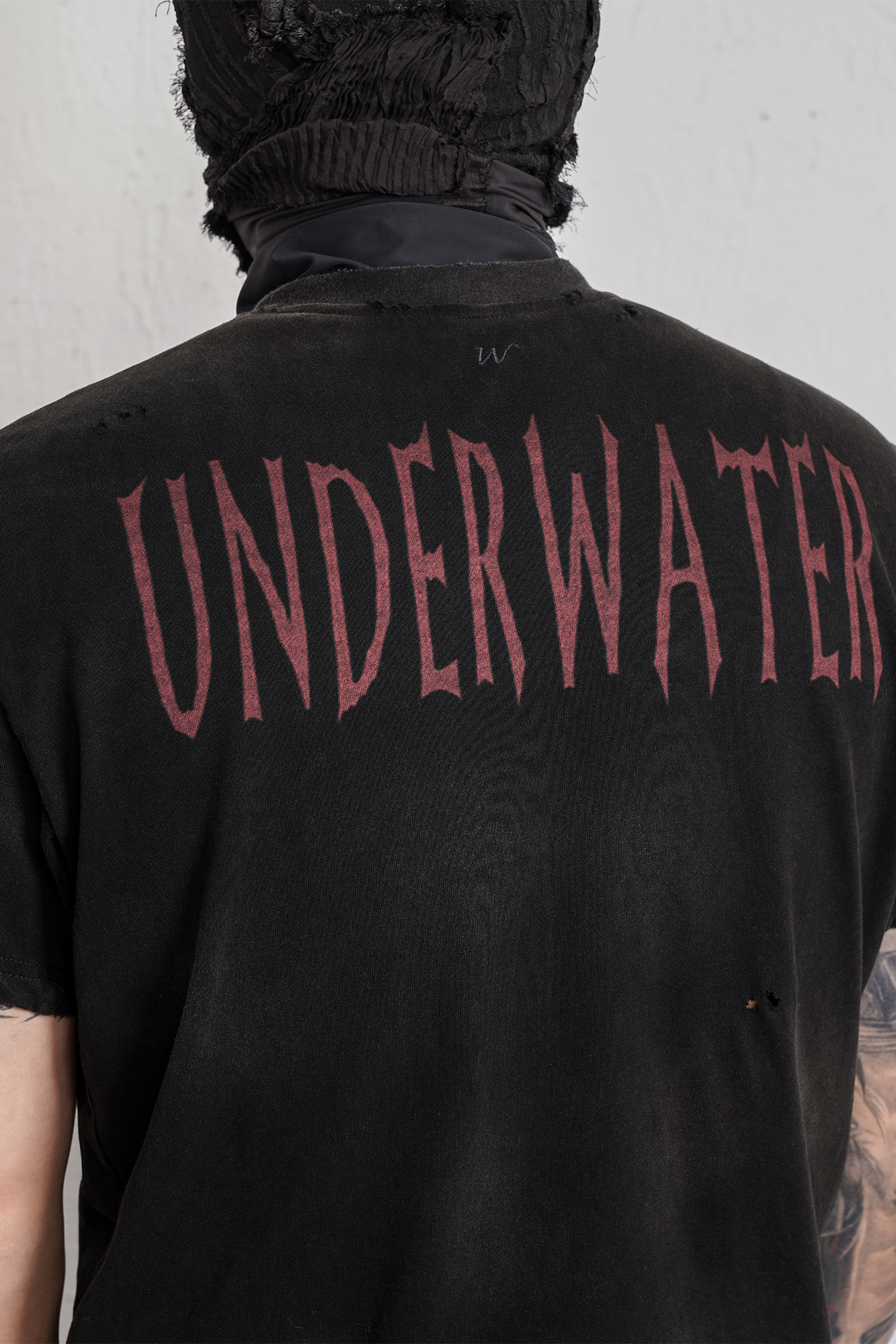 UNDERWATER Washed Distressed Graphic T-Shirt-T Shirt-S-Free Shipping Leatheretro