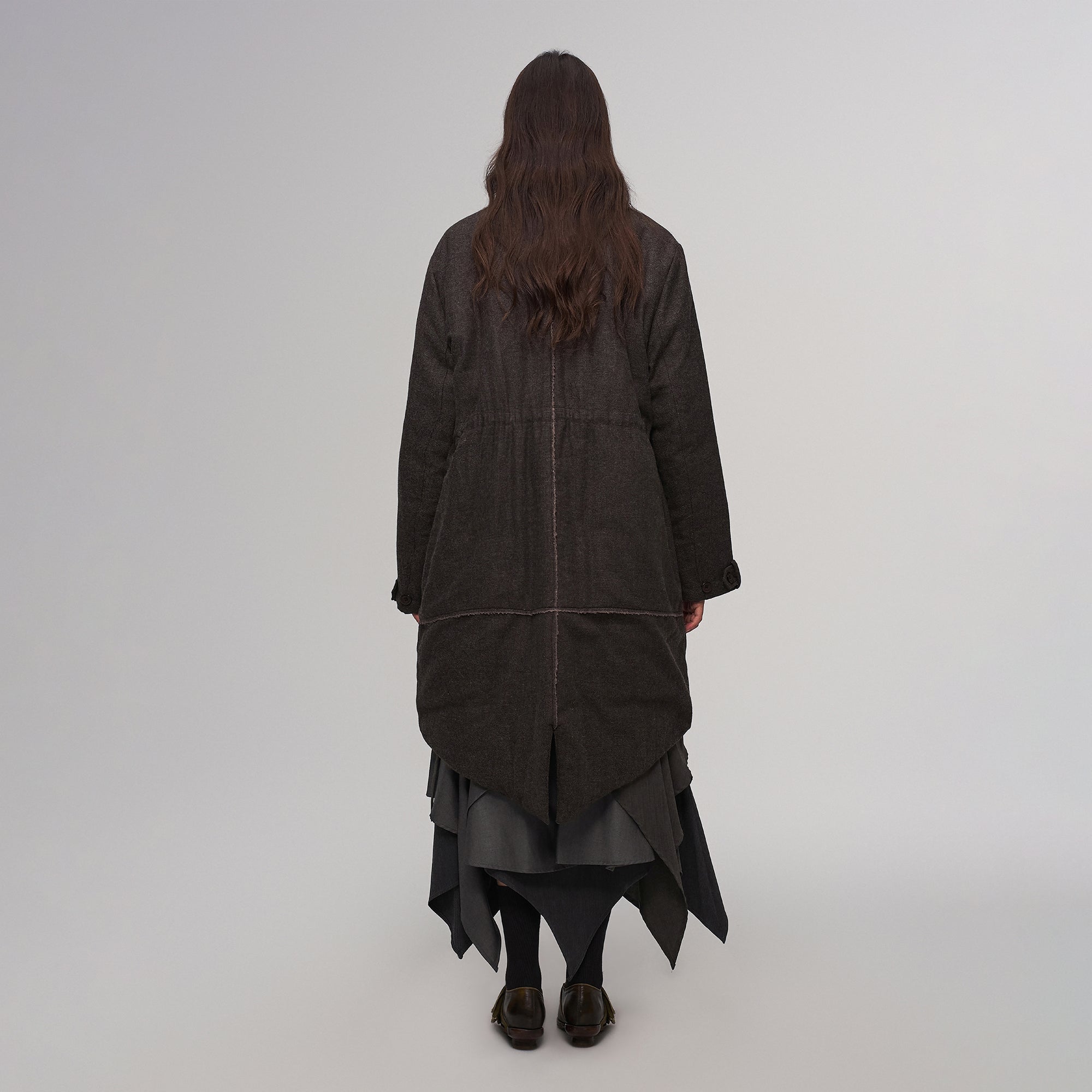 ILNya Nieternite Nifutur Asym Hem Drawcord Wool-Blend Parka-Jacket-S(0) (Preorder)-Free Shipping Leatheretro