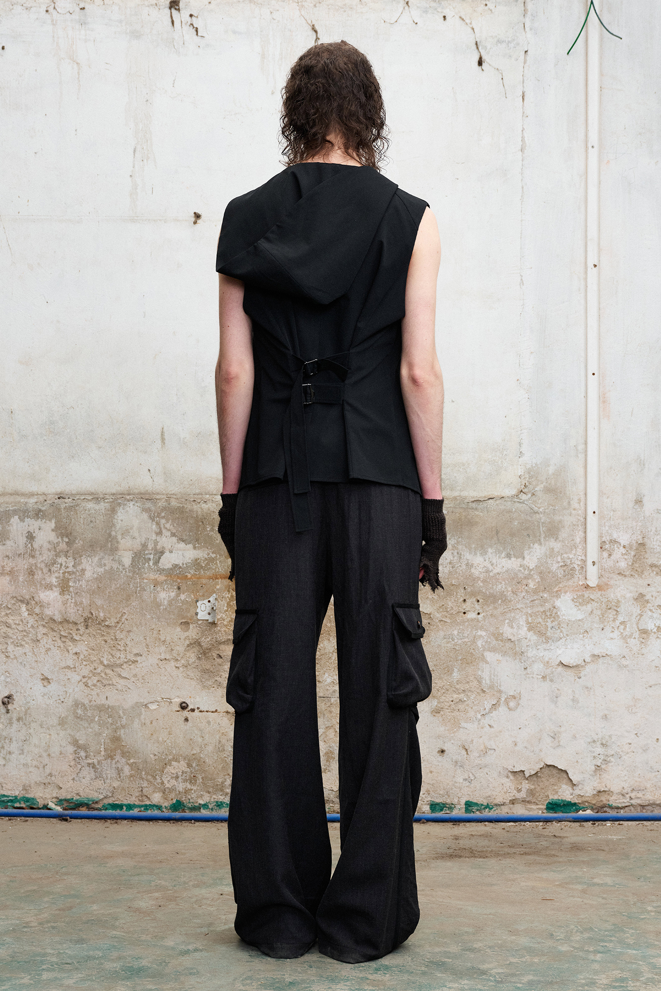 ILNya Nieternite Nifutur Pleated Cargo Flare Pants-Pants-S (0)-Free Shipping Leatheretro