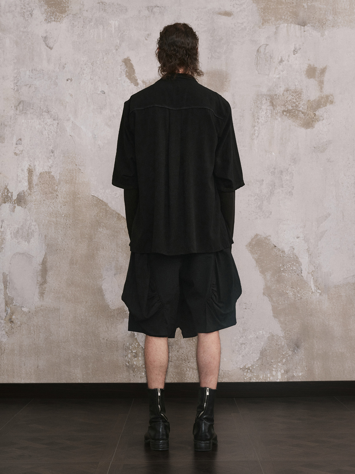ILNya Nieternite Nifutur Paneled Pleated Drop-Crotch Shorts-Shorts-S (0) / 27-32"-Free Shipping Leatheretro