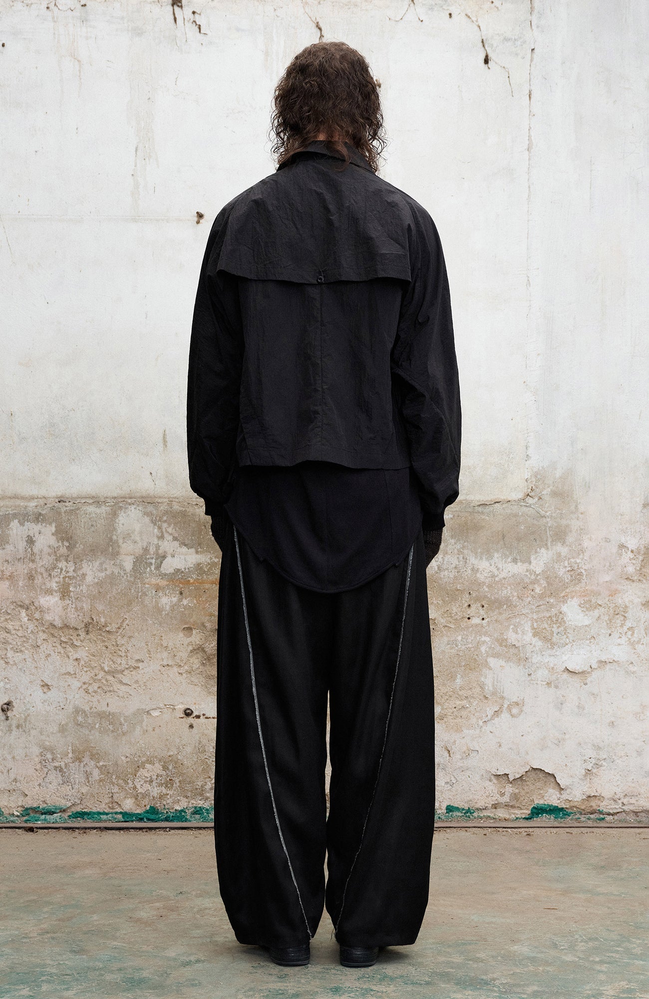 ILNya Nieternite Nifutur Contrast-Seam Curved Pants-Pants-S(0) (Preorder)-Free Shipping Leatheretro