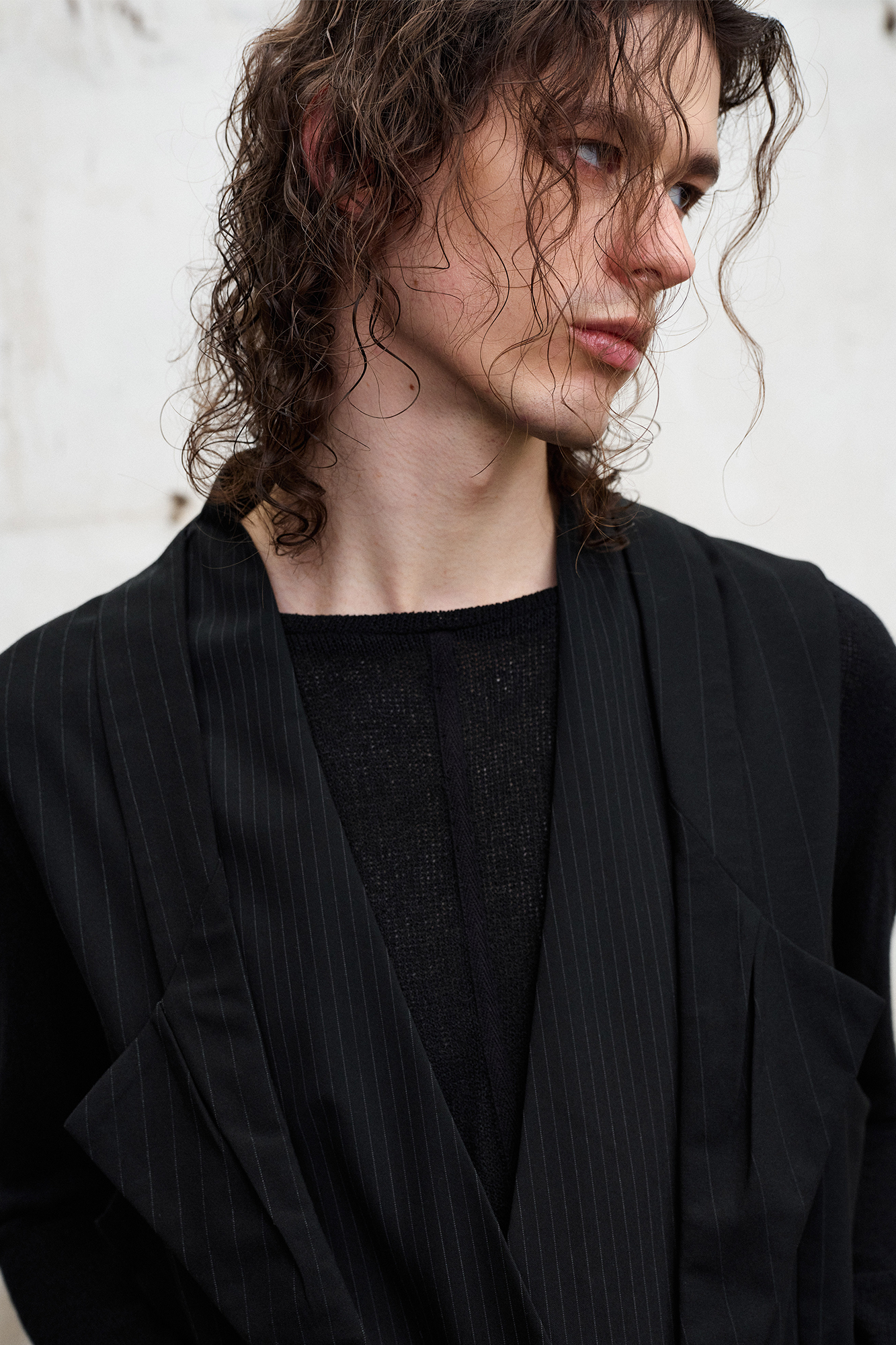 ILNya Nieternite Nifutur Double-Collar Panel Pinstripe Vest-Vest-S-Free Shipping Leatheretro