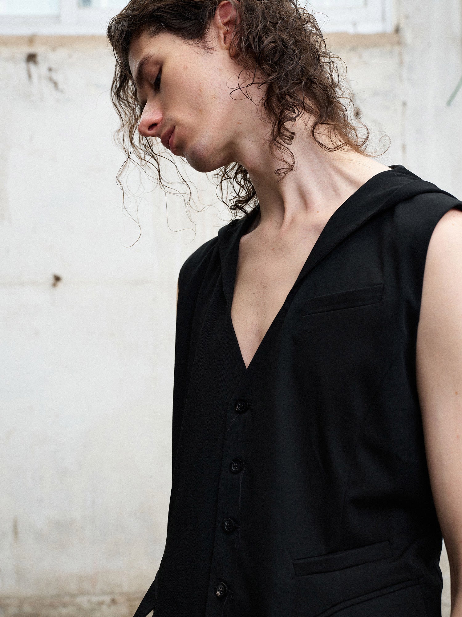 ILNya Nieternite Nifutur Hooded Waist-Cinched Vest-Vest-S (0)(Preorder)-Free Shipping Leatheretro