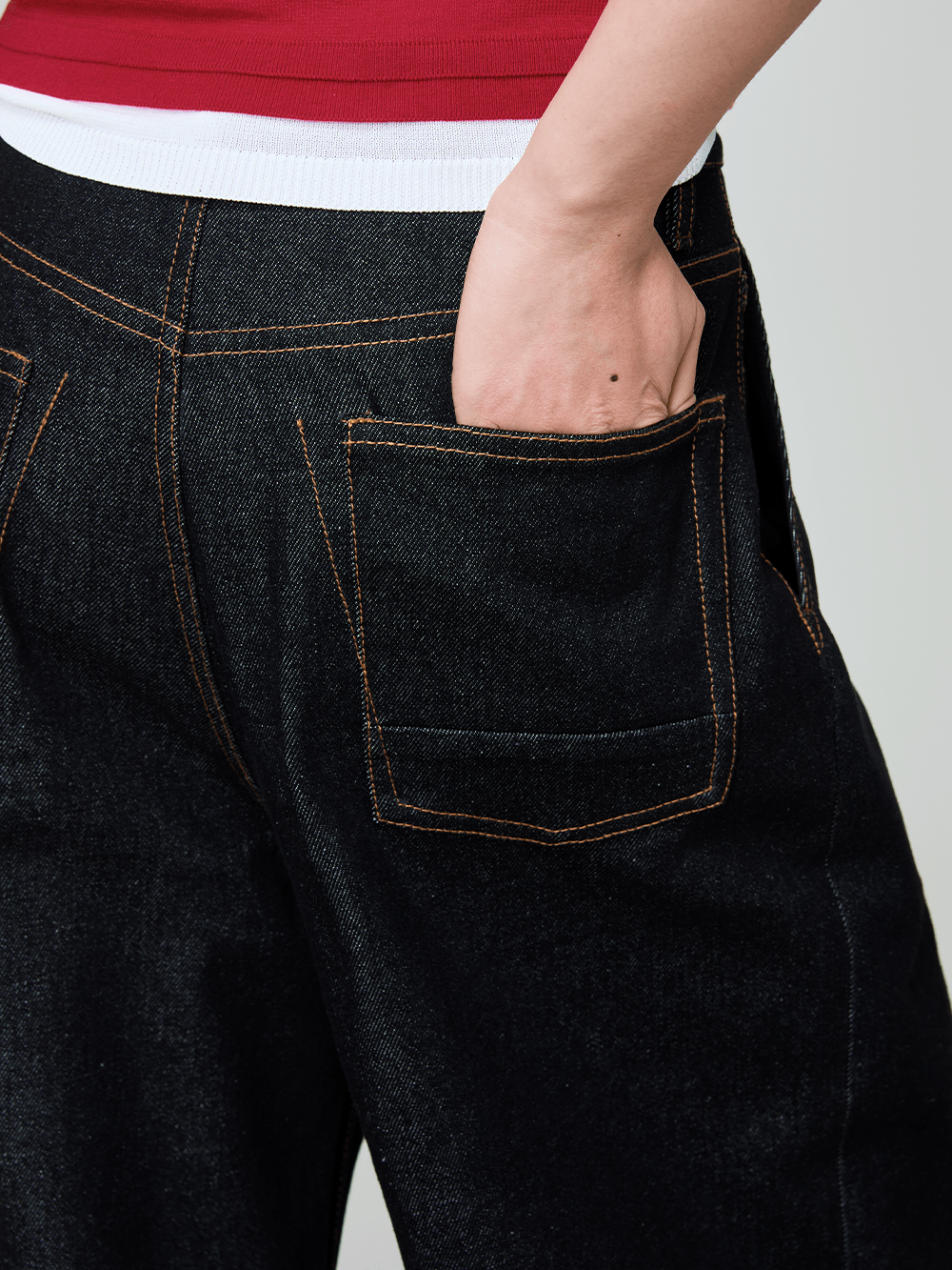 OPICLOTH Retro Washed Pleated Wide-Leg Jeans-Jeans-XS-Free Shipping Leatheretro