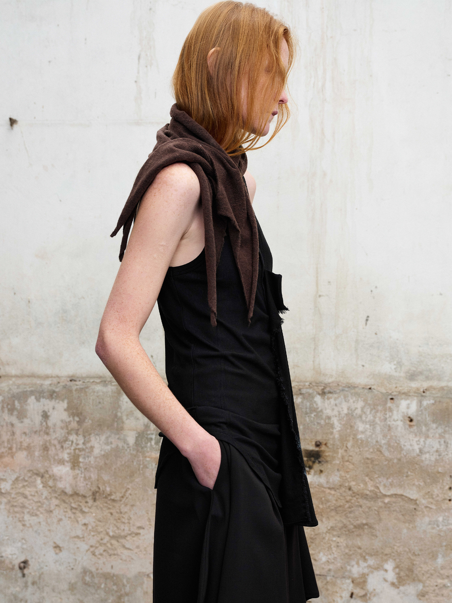 ILNya Nieternite Nifutur Deconstructed Graphic Knit Tank Top Black-Tank Top-S (0)-Free Shipping Leatheretro