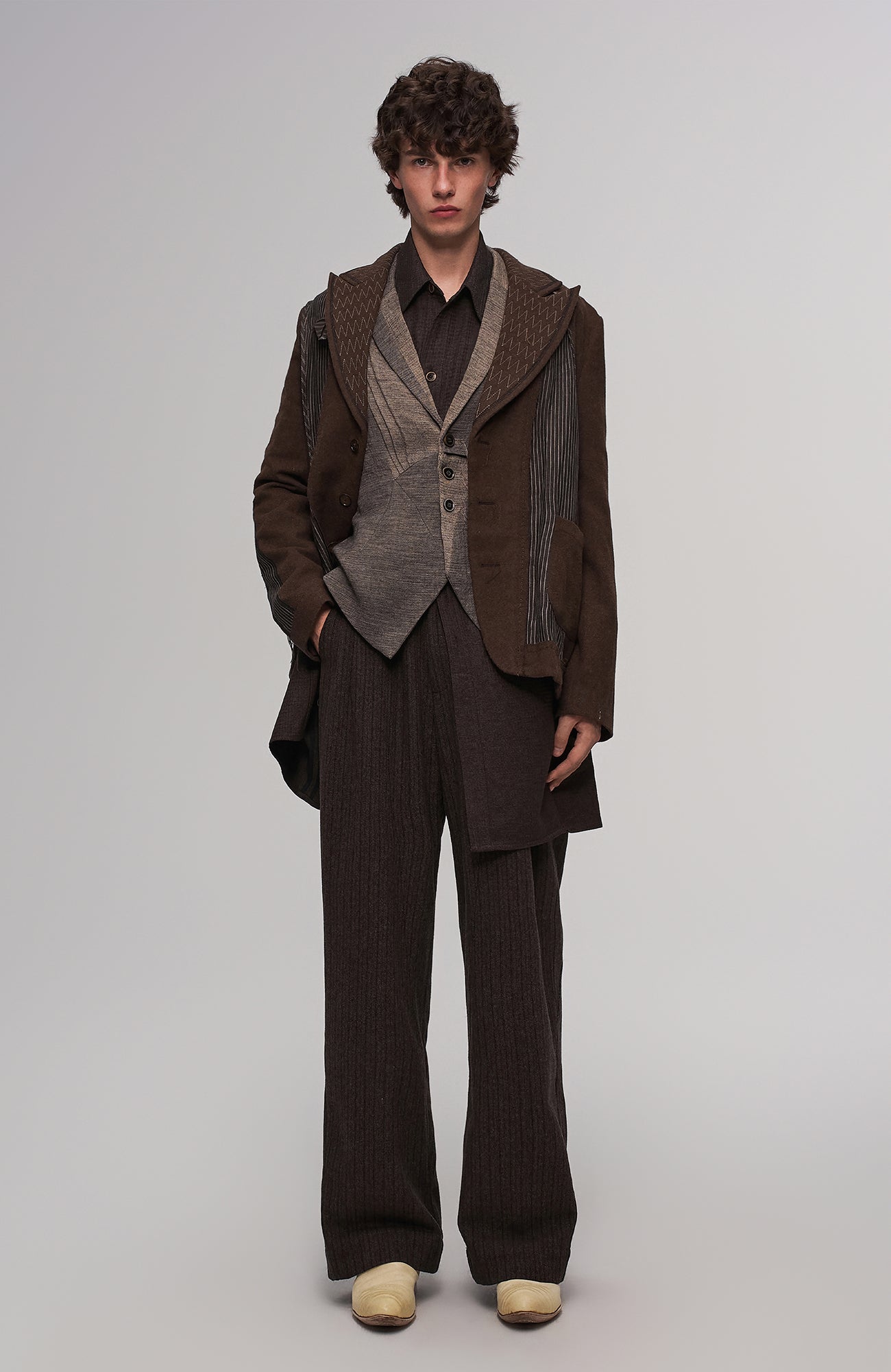 ILNya Nieternite Nifutur Deconstructed Paneled Belted Vest-Vest-S(0)-Free Shipping Leatheretro