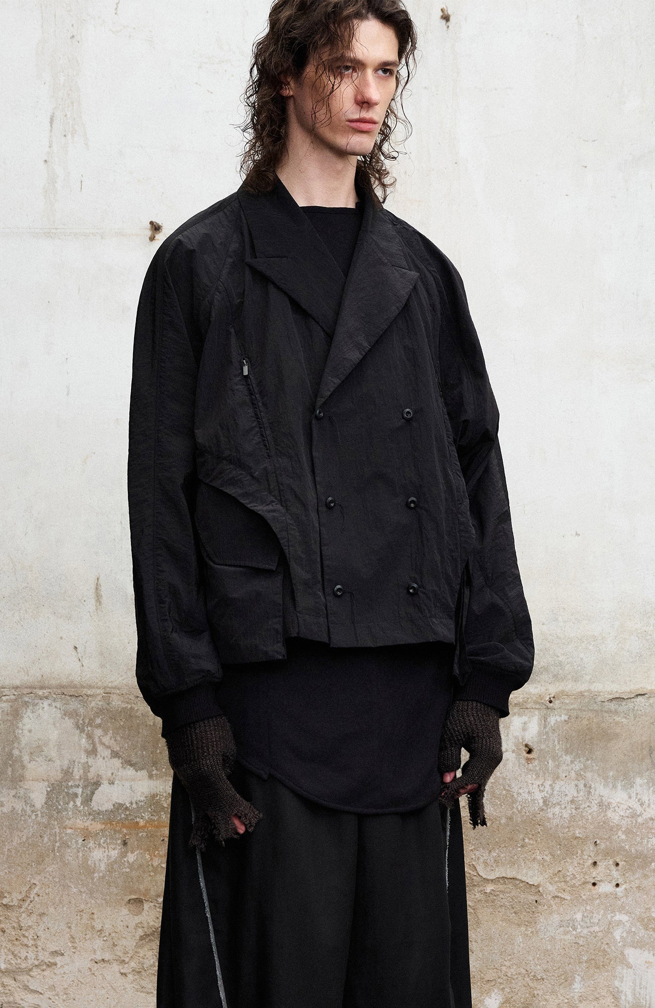 ILNya Nieternite Nifutur Contrast-Seam Curved Pants-Pants-S(0) (Preorder)-Free Shipping Leatheretro