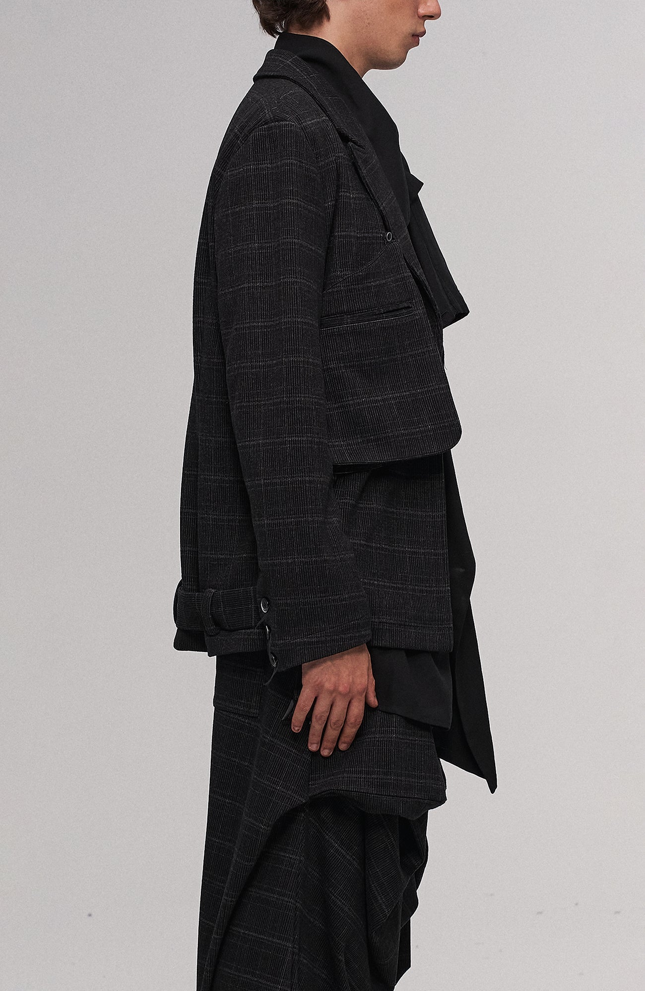 ILNya Nieternite Nifutur Deconstructed Detachable Plaid Blazer-Jacket-S(0) (Preorder)-Free Shipping Leatheretro