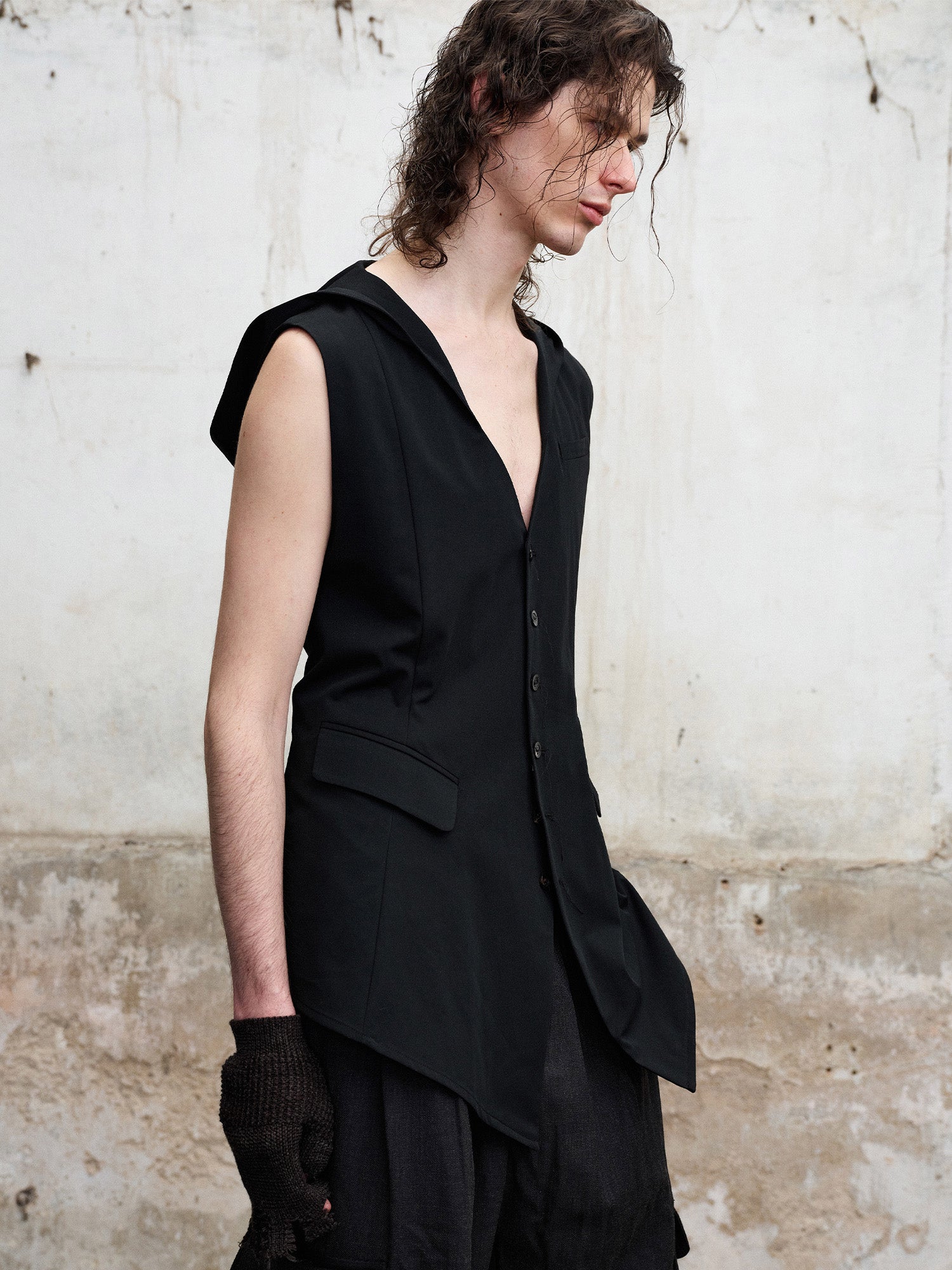 ILNya Nieternite Nifutur Hooded Waist-Cinched Vest-Vest-S (0)(Preorder)-Free Shipping Leatheretro