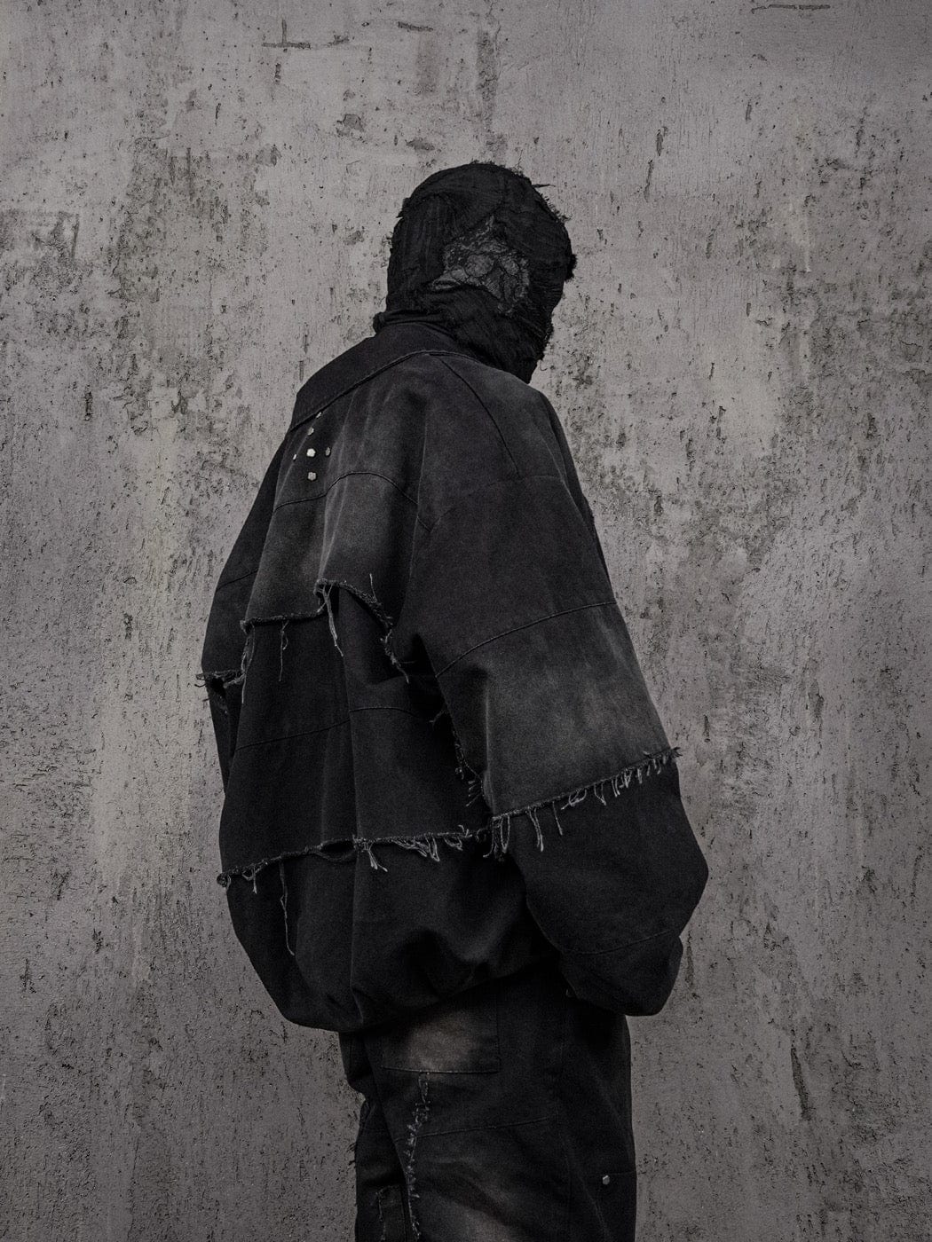 UNDERWATER Raw-Edge Spliced Rivet Jacket-Jacket-S-Free Shipping Leatheretro