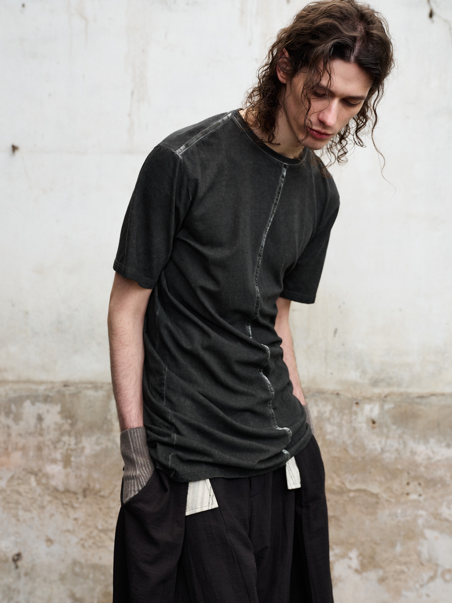 ILNya Nieternite Nifutur Washed Spliced T-Shirt-T Shirt-S (0)-Free Shipping Leatheretro
