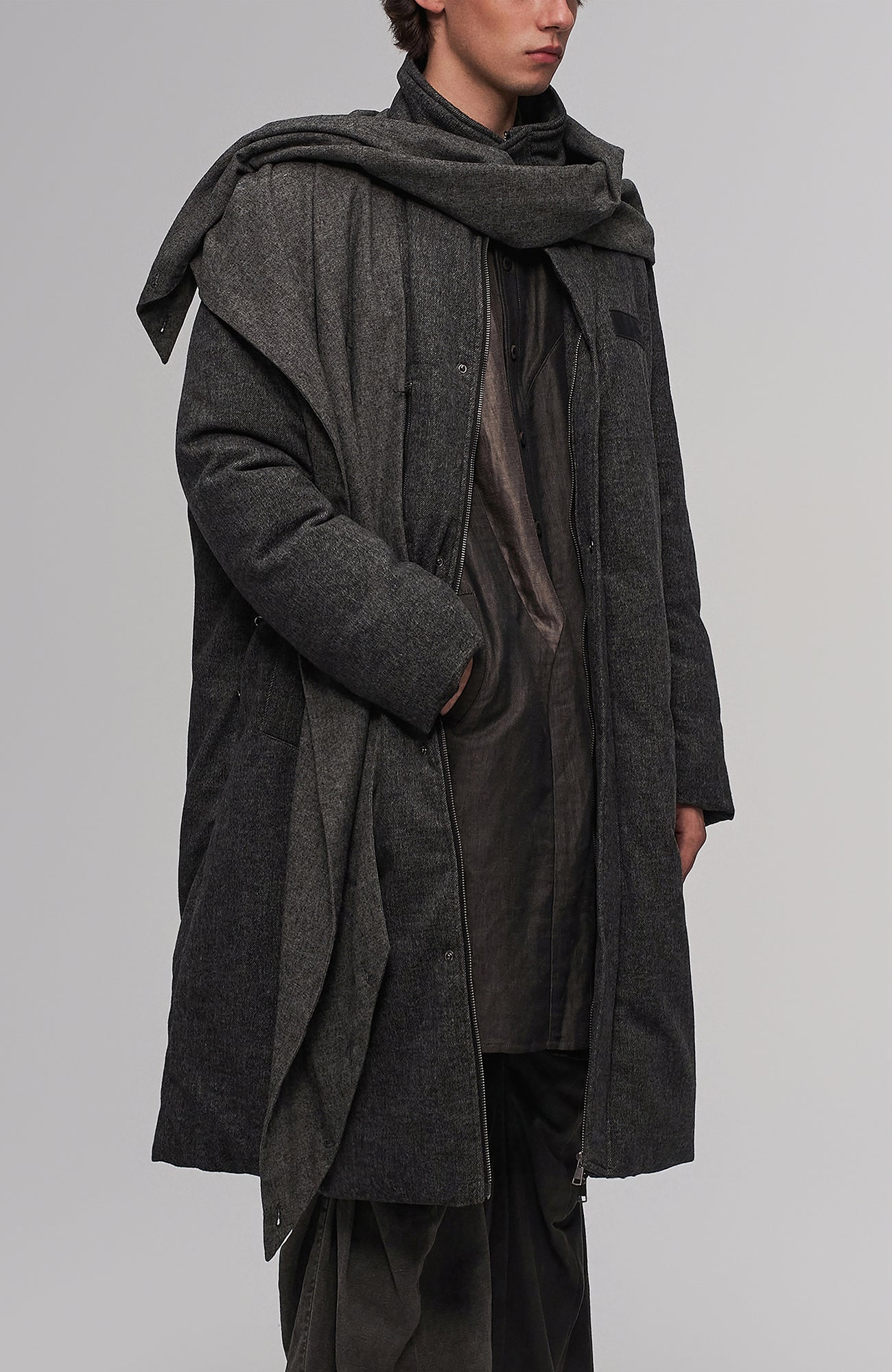 ILNya Nieternite Nifutur Wrapped Scarf 3M Overcoat-Jacket-S(0) (Preorder)-Free Shipping Leatheretro