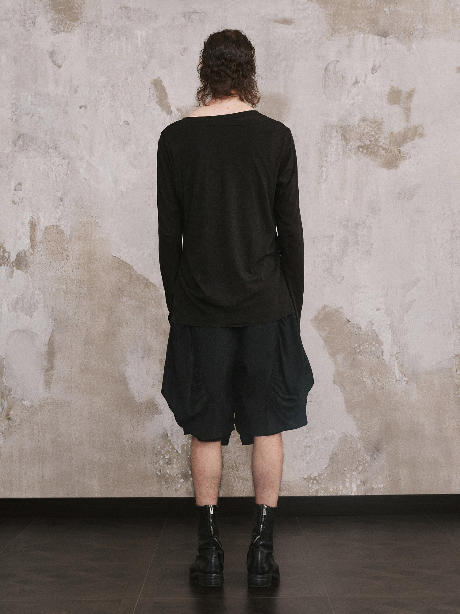 ILNya Nieternite Nifutur Paneled Pleated Drop-Crotch Shorts-Shorts-S (0) / 27-32"-Free Shipping Leatheretro