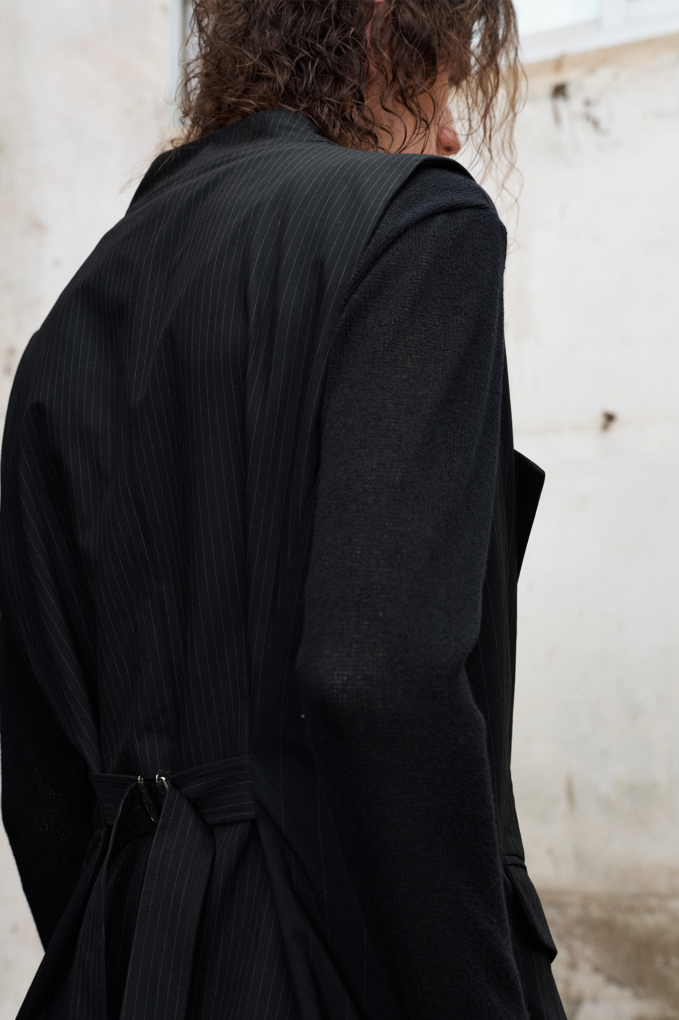 ILNya Nieternite Nifutur Double-Collar Panel Pinstripe Vest-Vest-S-Free Shipping Leatheretro