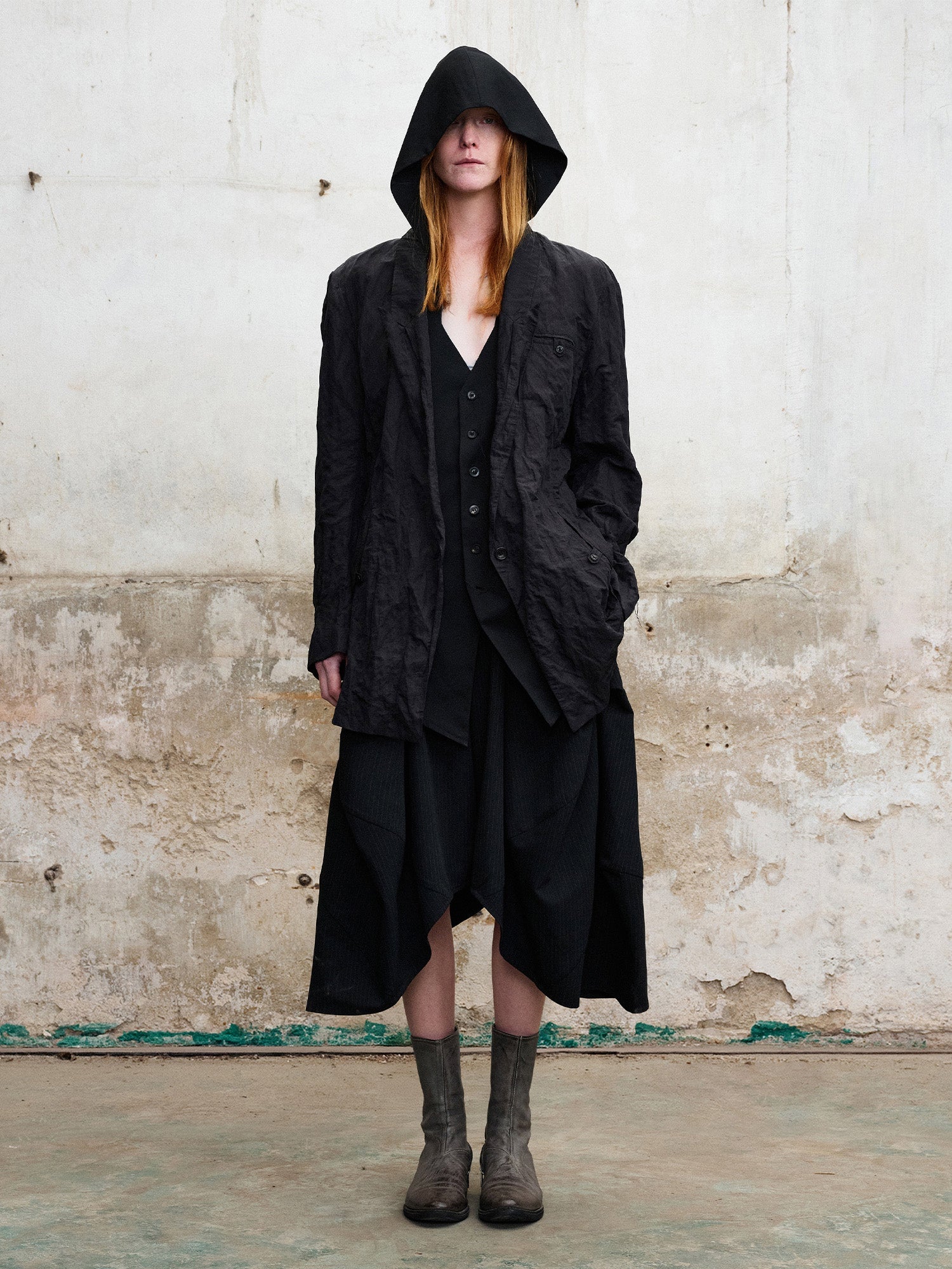 ILNya Nieternite Nifutur Hooded Waist-Cinched Vest-Vest-S (0)(Preorder)-Free Shipping Leatheretro