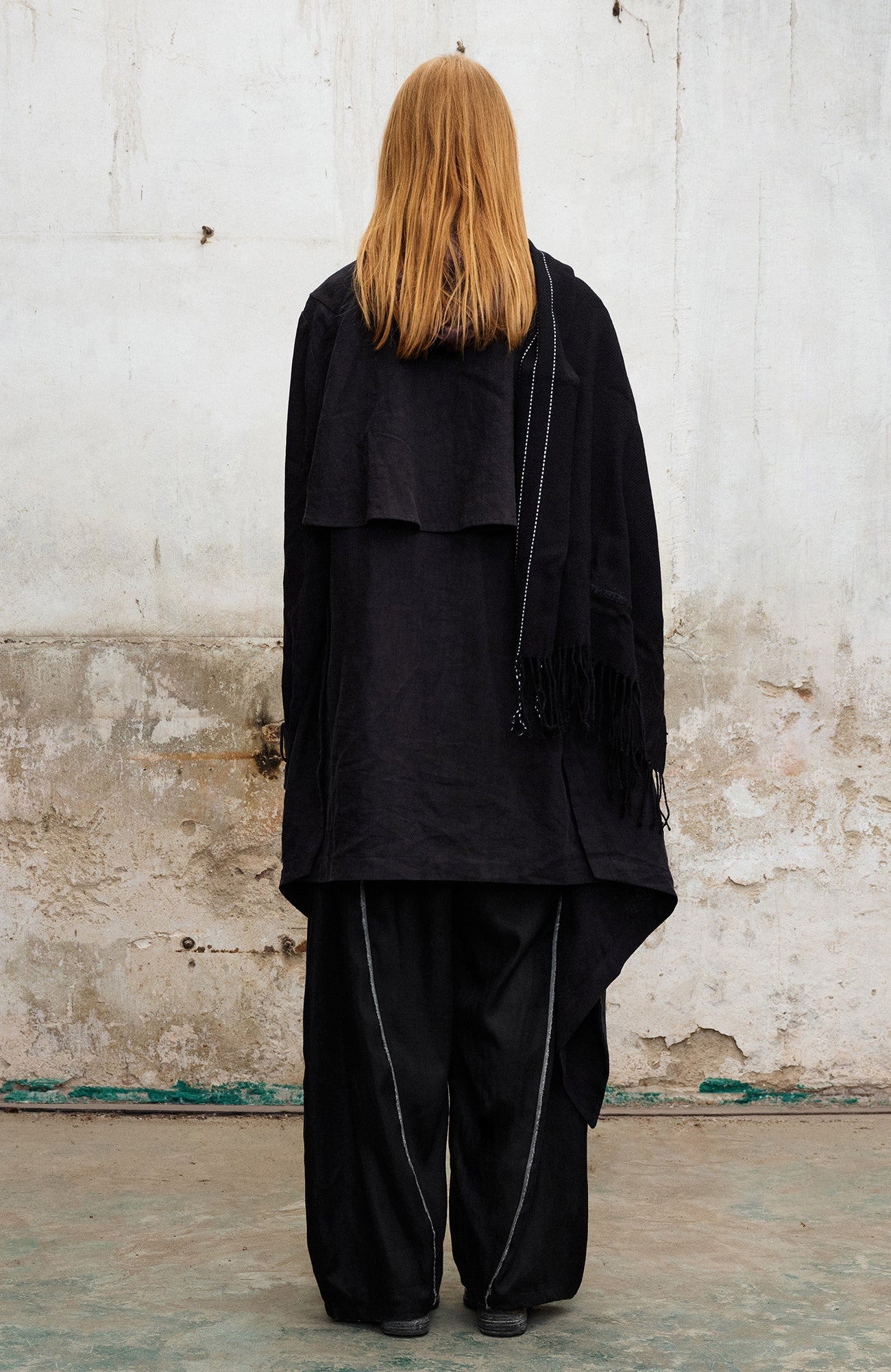 ILNya Nieternite Nifutur Contrast-Seam Curved Pants-Pants-S(0) (Preorder)-Free Shipping Leatheretro
