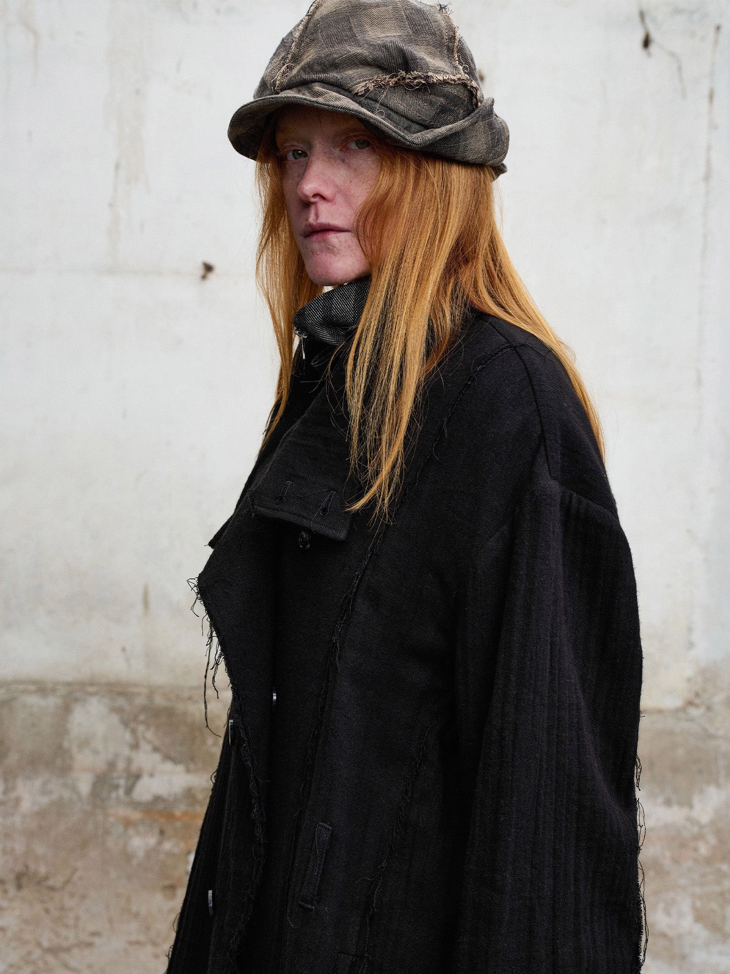 ILNya Nieternite Nifutur Frayed Plaid Spliced Newsboy Cap-Hat, Cap, Beanie-M (1)-Free Shipping Leatheretro