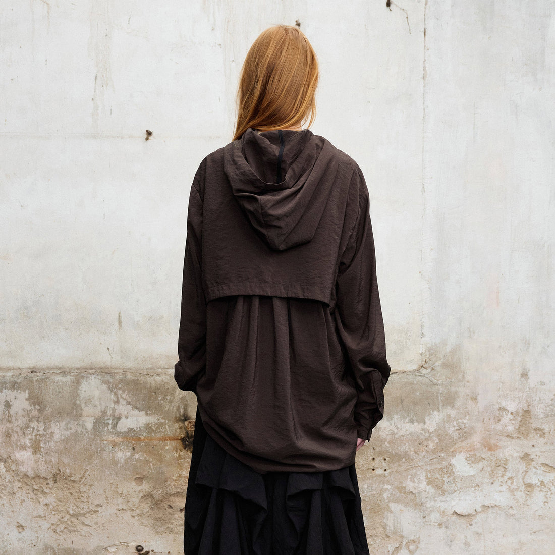 ILNya Nieternite Nifutur Mohair-Blend Hooded Longline Shirt-Shirt-S(0)-Free Shipping Leatheretro
