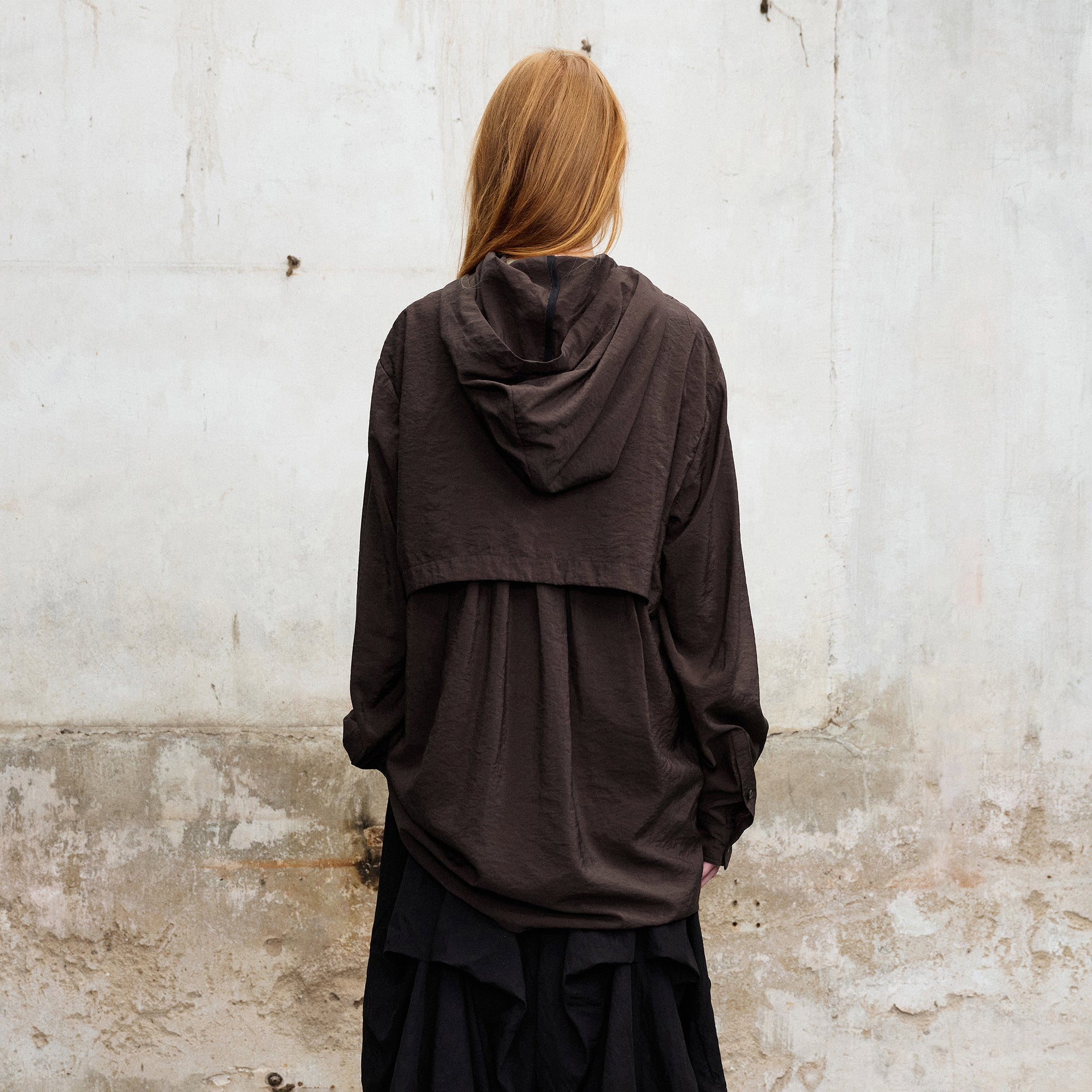 ILNya Nieternite Nifutur Mohair-Blend Hooded Longline Shirt-Shirt-S(0)-Free Shipping Leatheretro