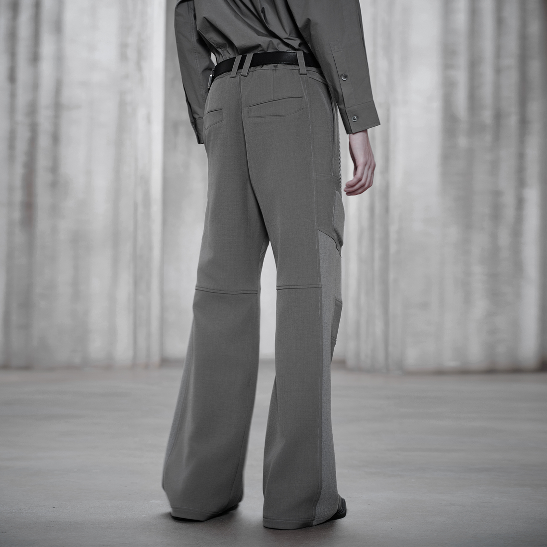 FACEONLAB Paneled Armor Padding Straight-Leg Pants-Pants-M (Preorder)-Free Shipping Leatheretro