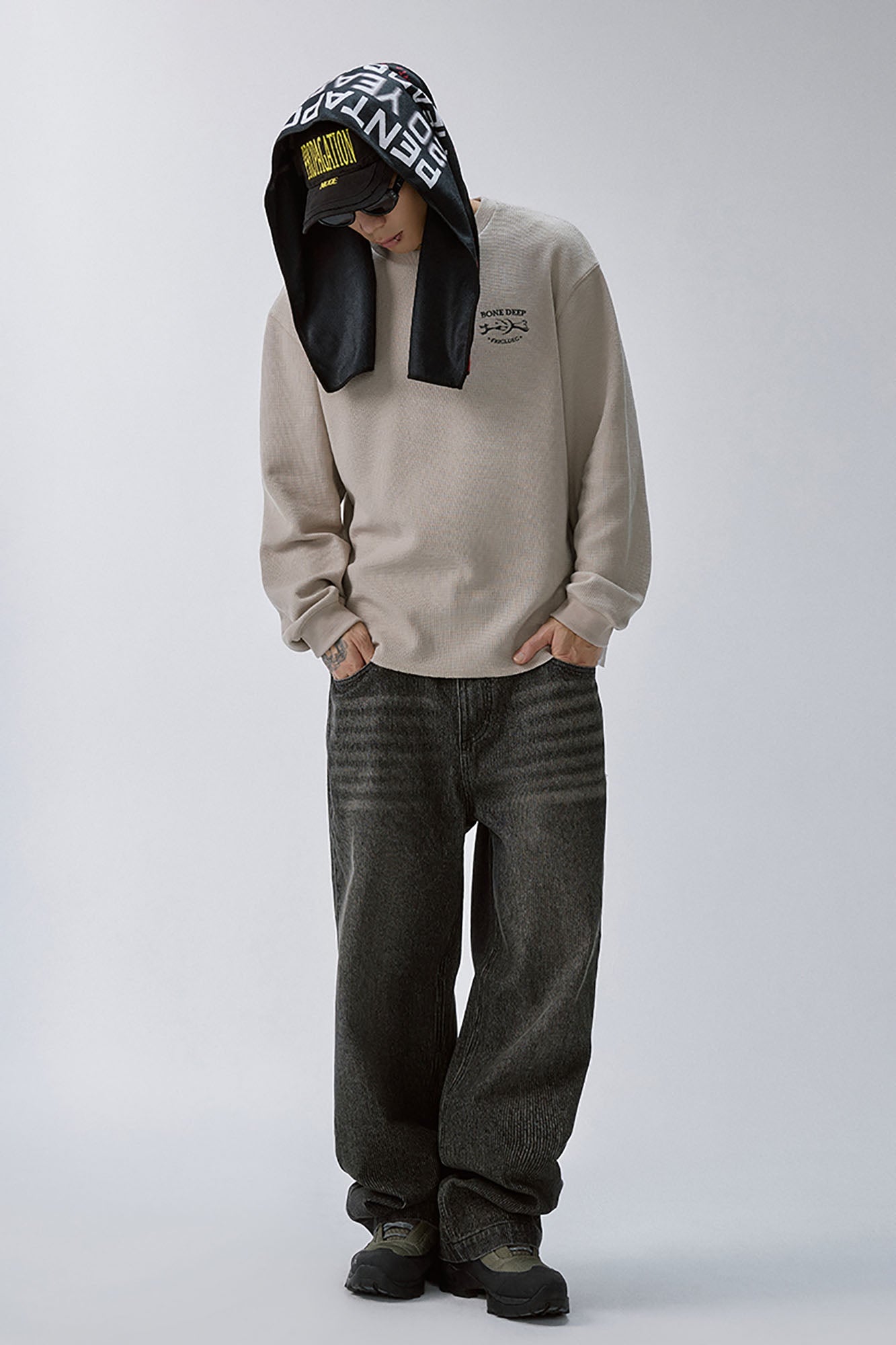 F2CE Retro Corduroy Logo Embroidery Straight-Leg Jeans-Jeans-S-Free Shipping Leatheretro