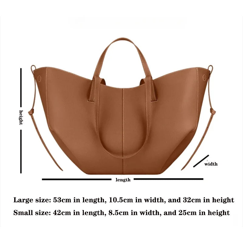 Classic Elegant Wing Tote Bag-Tote Bag-Gray-Small-Free Shipping Leatheretro