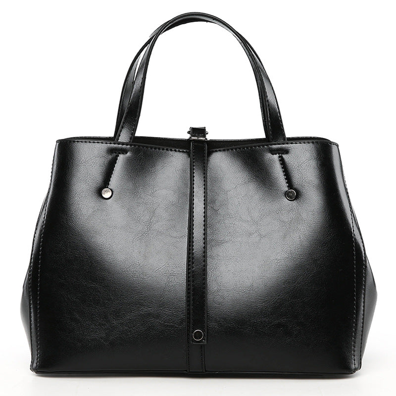 Luxury Retro Women's Hand-carrying Bag - Modern Leather Style Handbag-Handbags-Black Single Piece-Free Shipping Leatheretro