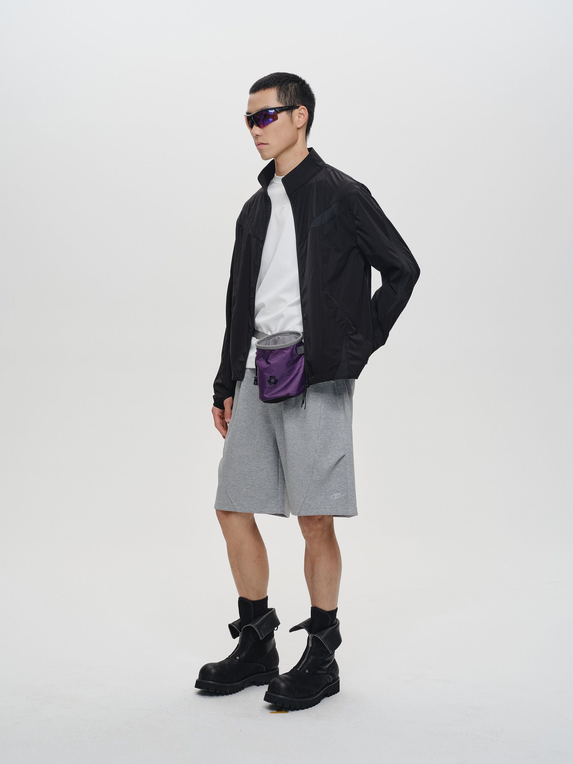 CATSSTAC Utility Dual-Zip Stand Collar UV Protection Jacket-Jacket-Black-M-Free Shipping Leatheretro