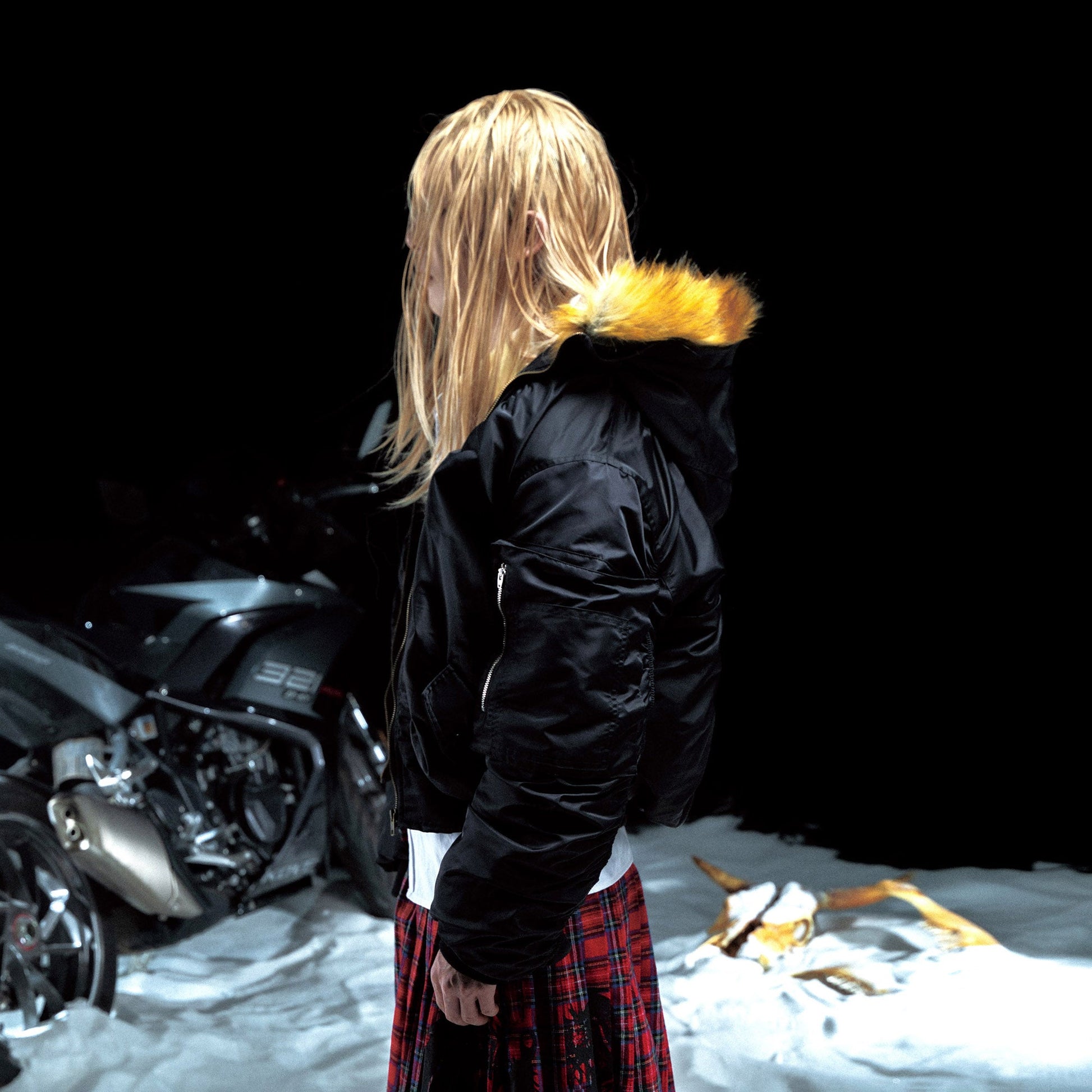 PCCVISION Faux Fur Hooded Cropped Puffer Jacket-Jacket-S-Free Shipping Leatheretro