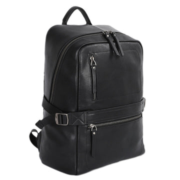 Men’s Business Commute Backpack – Modern Travel Tech Device Bag-Backpacks-Black-Free Shipping Leatheretro