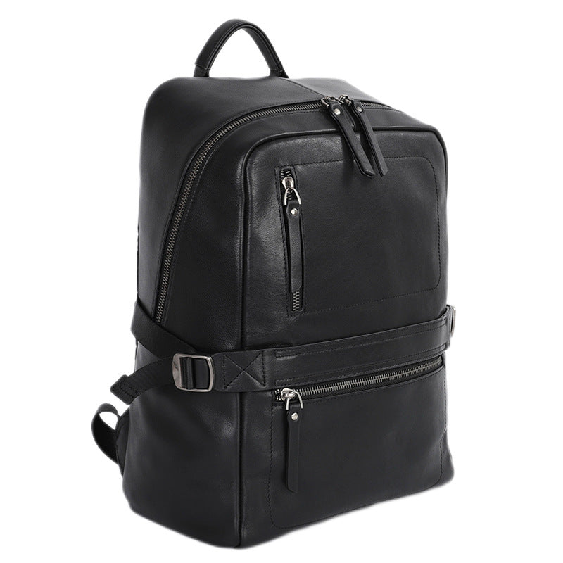 Men’s Business Commute Backpack – Modern Travel Tech Device Bag-Backpacks-Black-Free Shipping Leatheretro