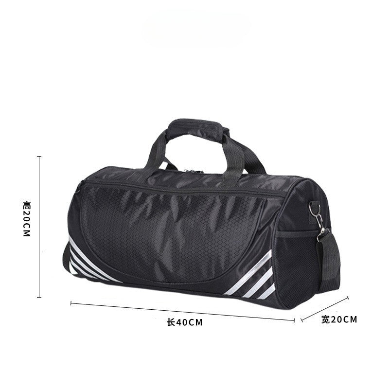 Men's Durable Nylon Gym Bag-Duffle Bag-Black-Free Shipping Leatheretro