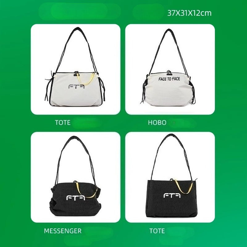 BOOM AB Side The Versatile Voyager: Reversible Tote & Crossbody Bag-Yellow Gray-Large-Free Shipping Leatheretro