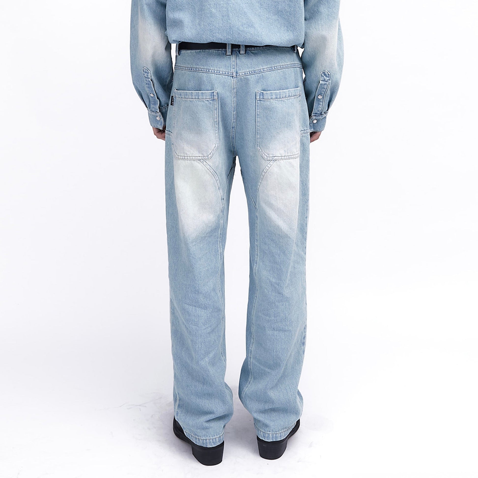 ASSEEN Charm-Trim Washed Paneled Jeans-Jeans-S-Free Shipping Leatheretro