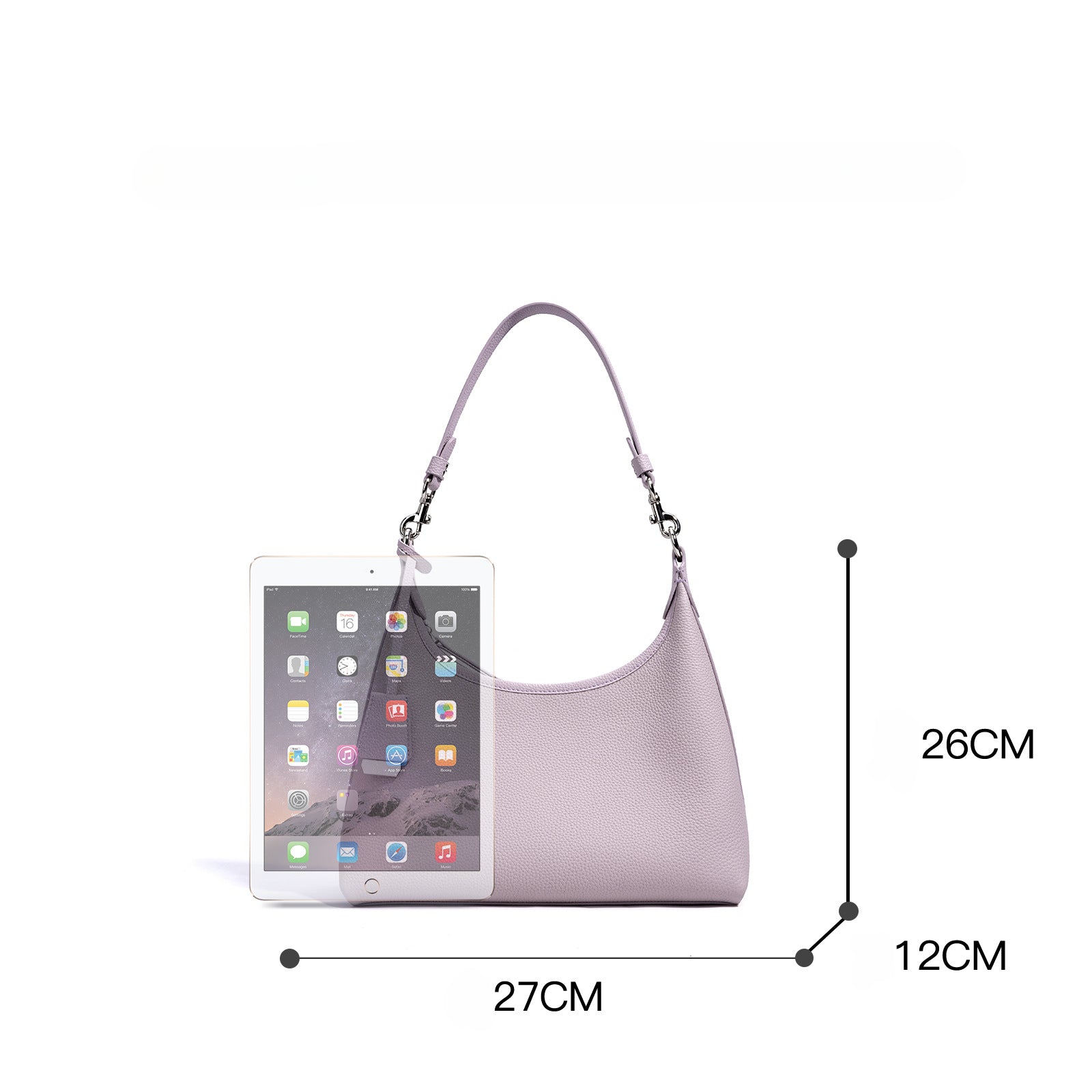 Premium Genuine Leather Elegant Single Shoulder Bag-Shoulder Bags-Lavender-Free Shipping Leatheretro