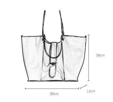 Stylish Leather Large Tote Bag for Women-Handbags-Brown-30*11*26cm-Free Shipping Leatheretro