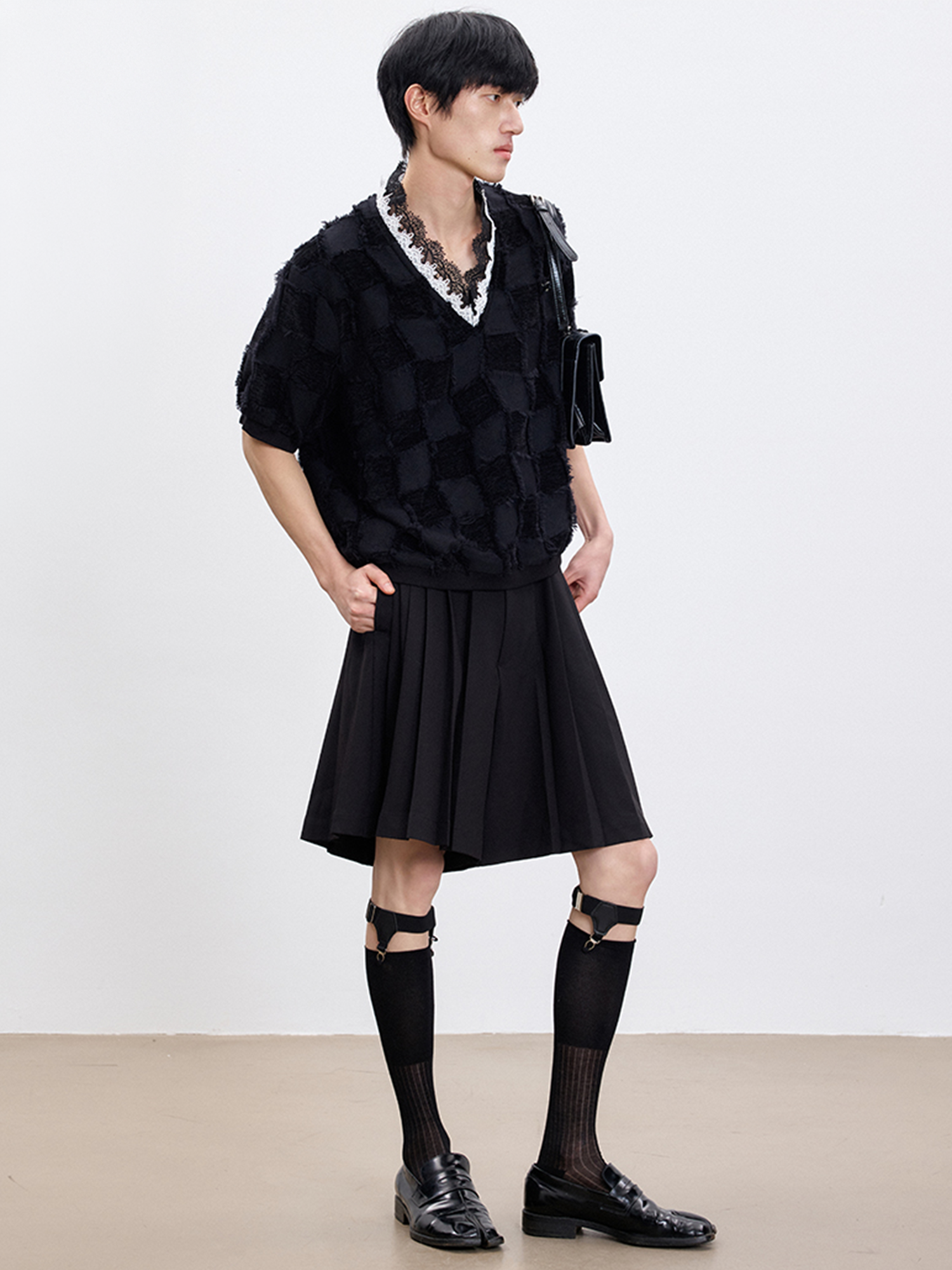 TUIMU Essential Pleated Skort-Shorts-S-Free Shipping Leatheretro
