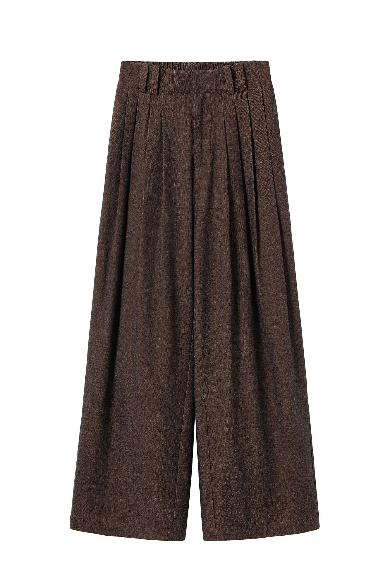 ALVNG AR ANTS Essential Pleats Linen-Blend Wide-Leg Pants-Pants-XS-Brown (Preorder)-Free Shipping Leatheretro