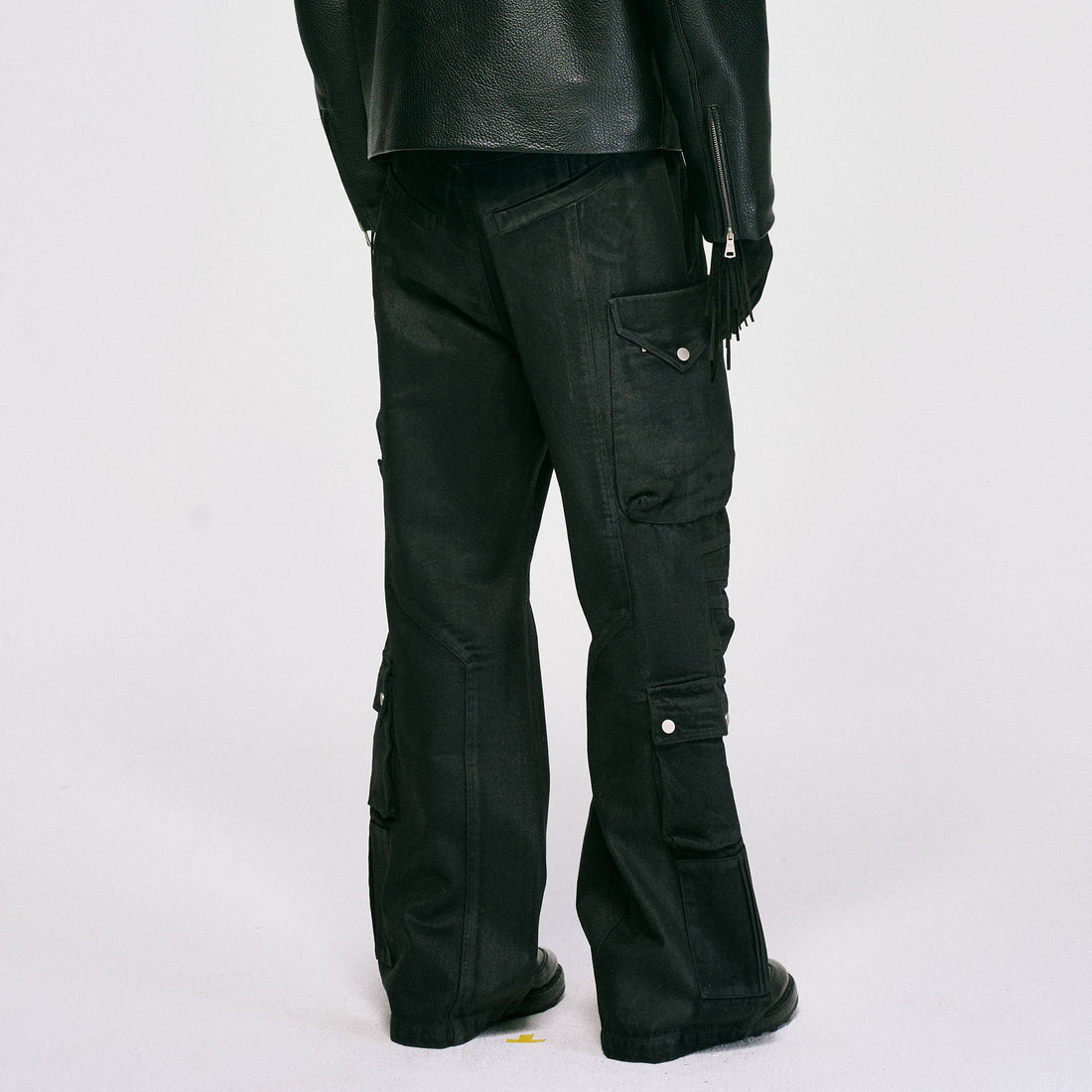 CATSSTAC Waxed Multi-Pockets Utility Cargo Pants-Pants-M-Free Shipping Leatheretro