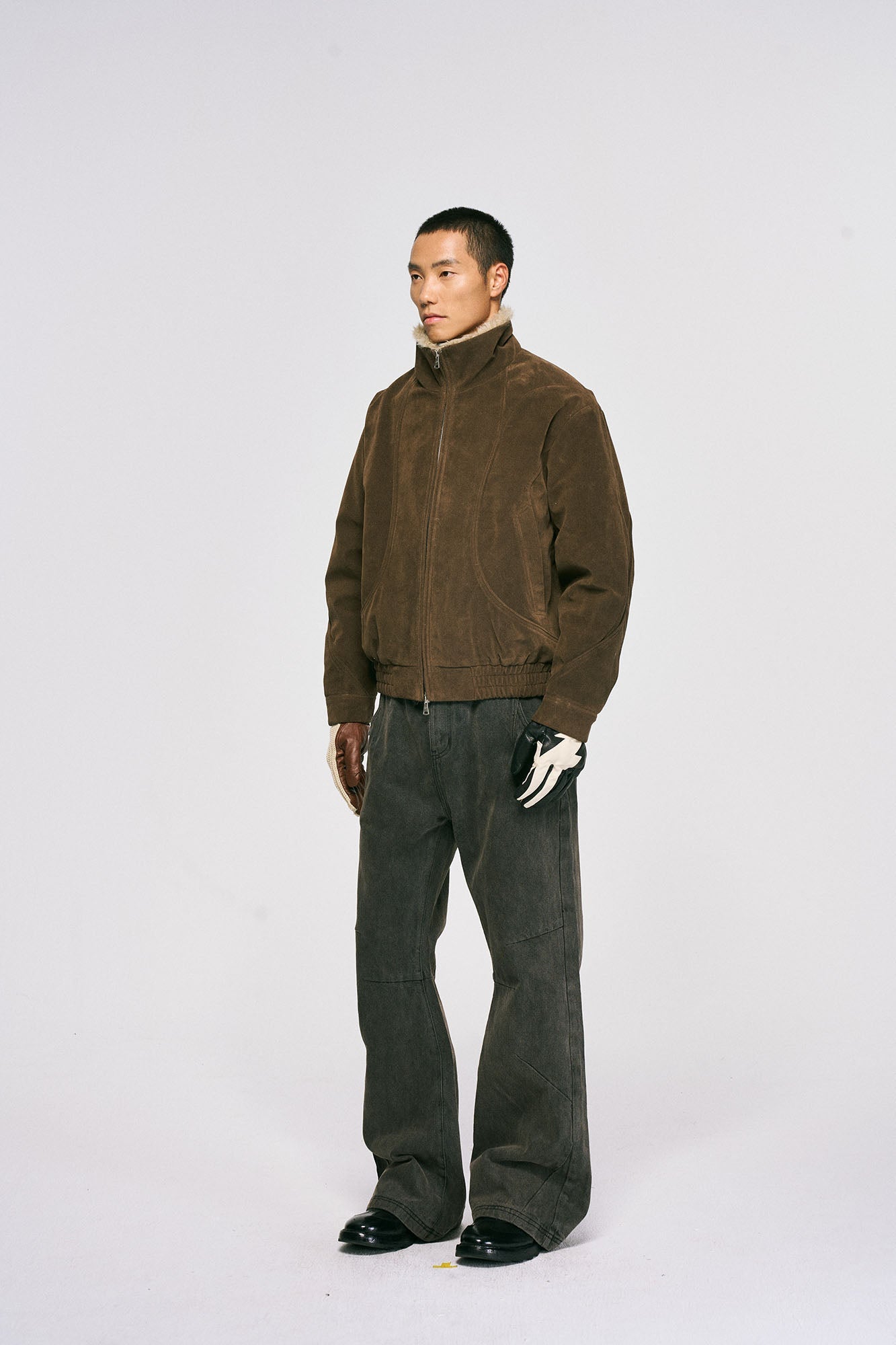 CATSSTAC Curved Panel Suede Jacket-Jacket-M (Preorder)-Free Shipping Leatheretro