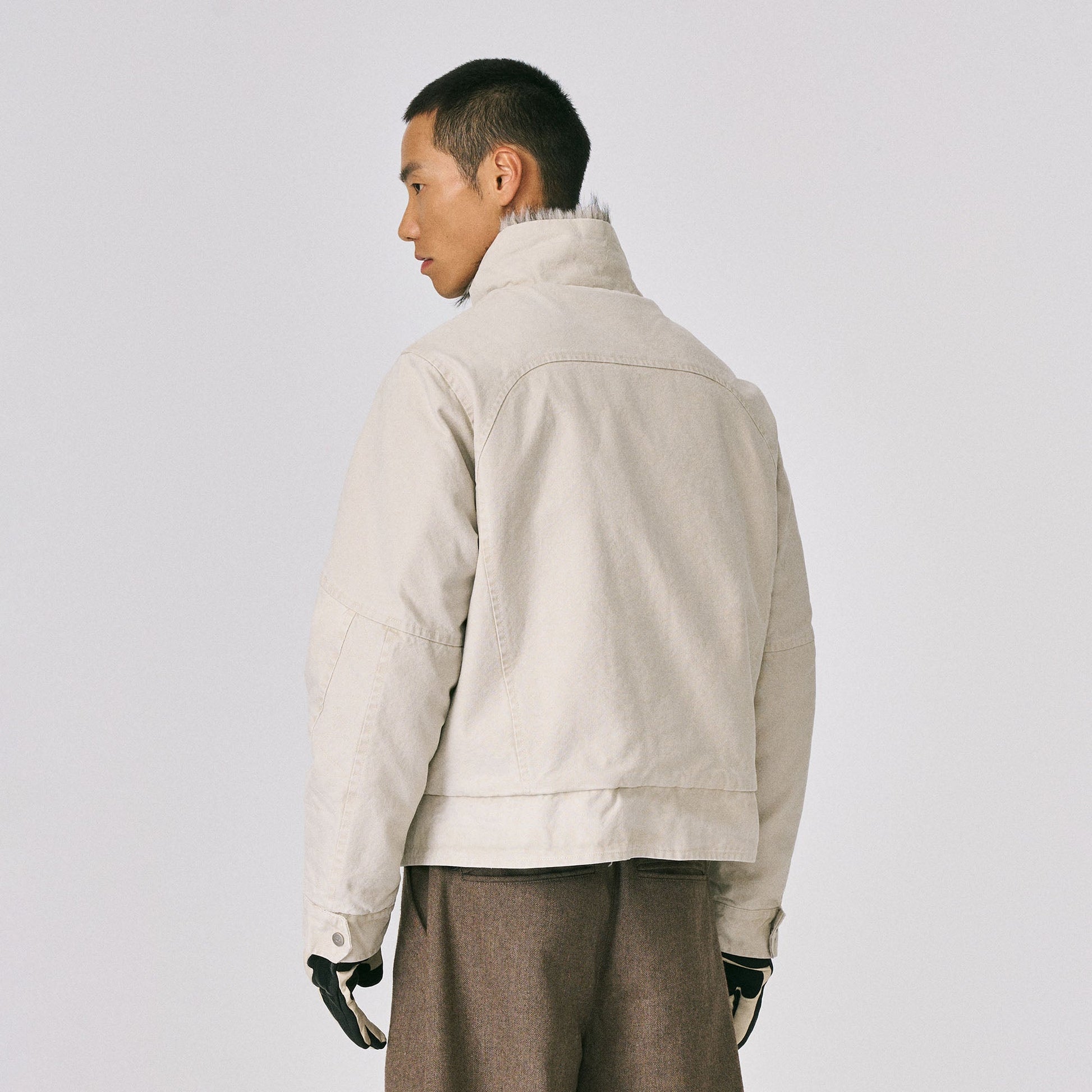 CATSSTAC Faux Fur Lining Washed Jacket-Jacket-M (Preorder)-Dark Gray-Free Shipping Leatheretro