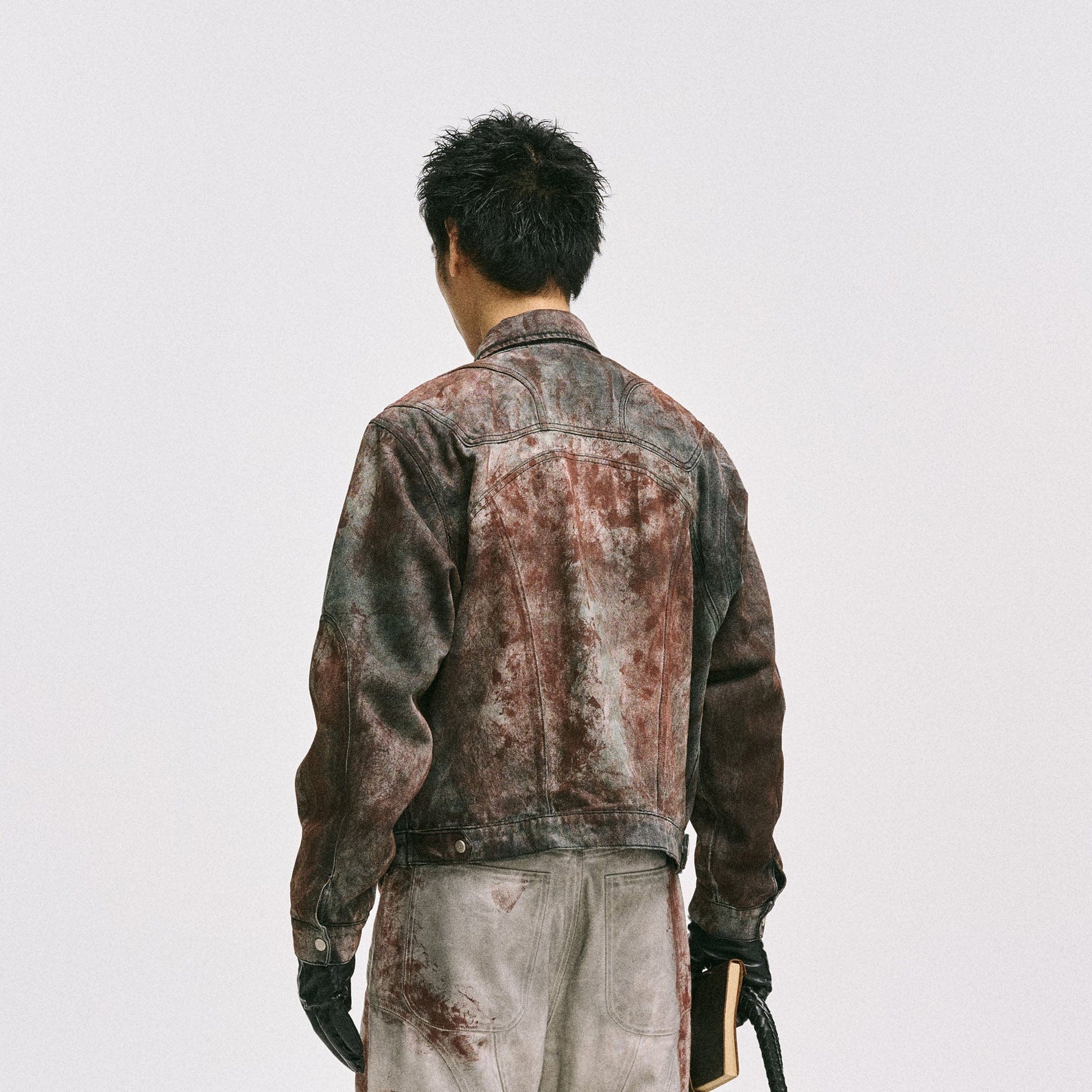 CATSSTAC Rust-Dye Denim Jacket-Jacket-M-Free Shipping Leatheretro