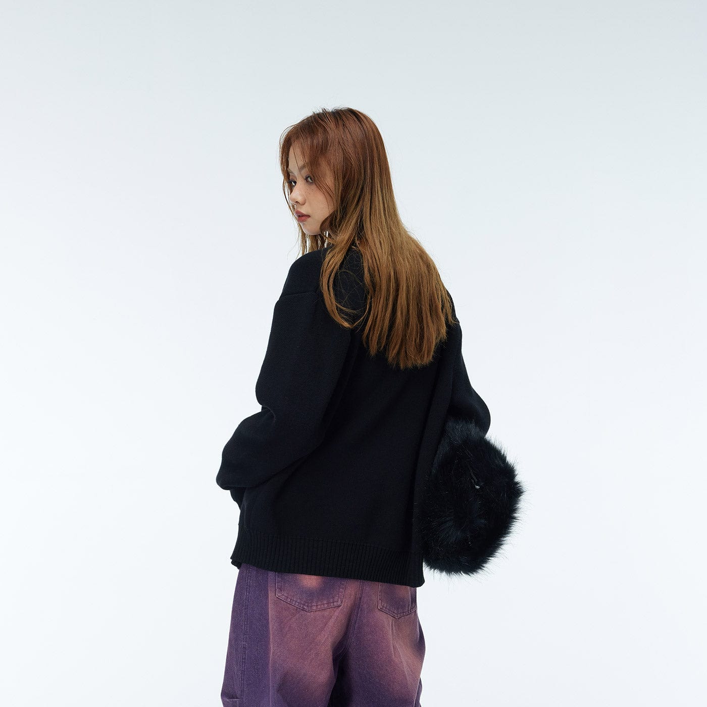 WHISTLEHUNTER Embroidered Logo Cardigan-Sweater-Grey-M-Free Shipping Leatheretro