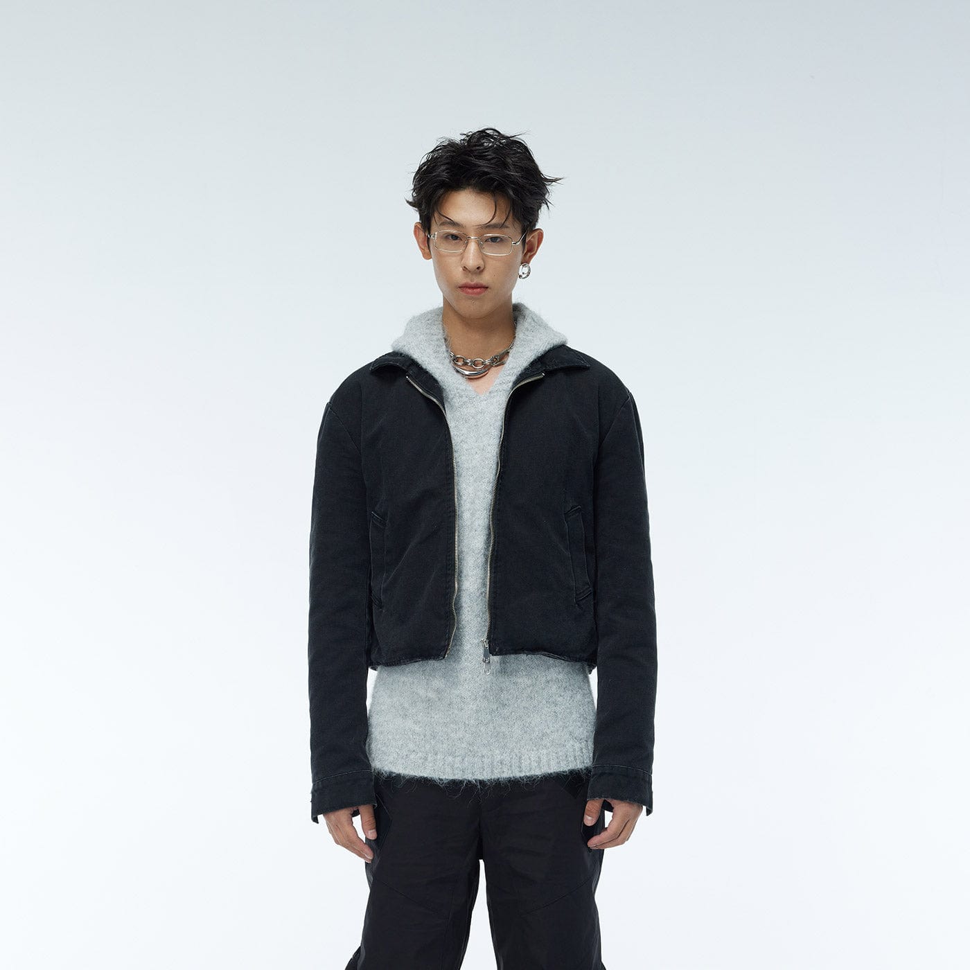 WHISTLEHUNTER Faded Cropped Jacket-Jacket-S-Brown-Free Shipping Leatheretro