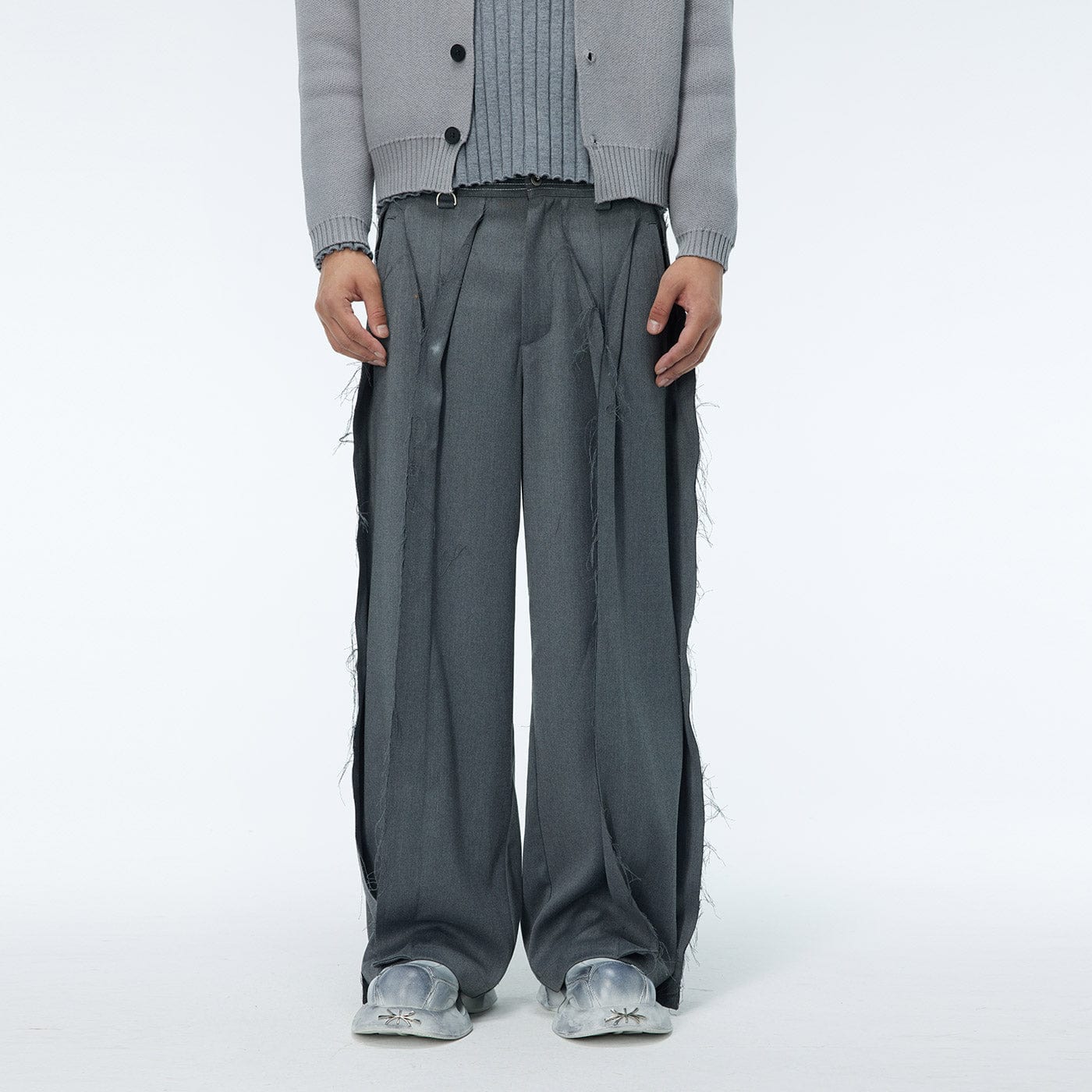 WHISTLEHUNTER Spliced Raw Edge Trousers-Pants-S-Free Shipping Leatheretro